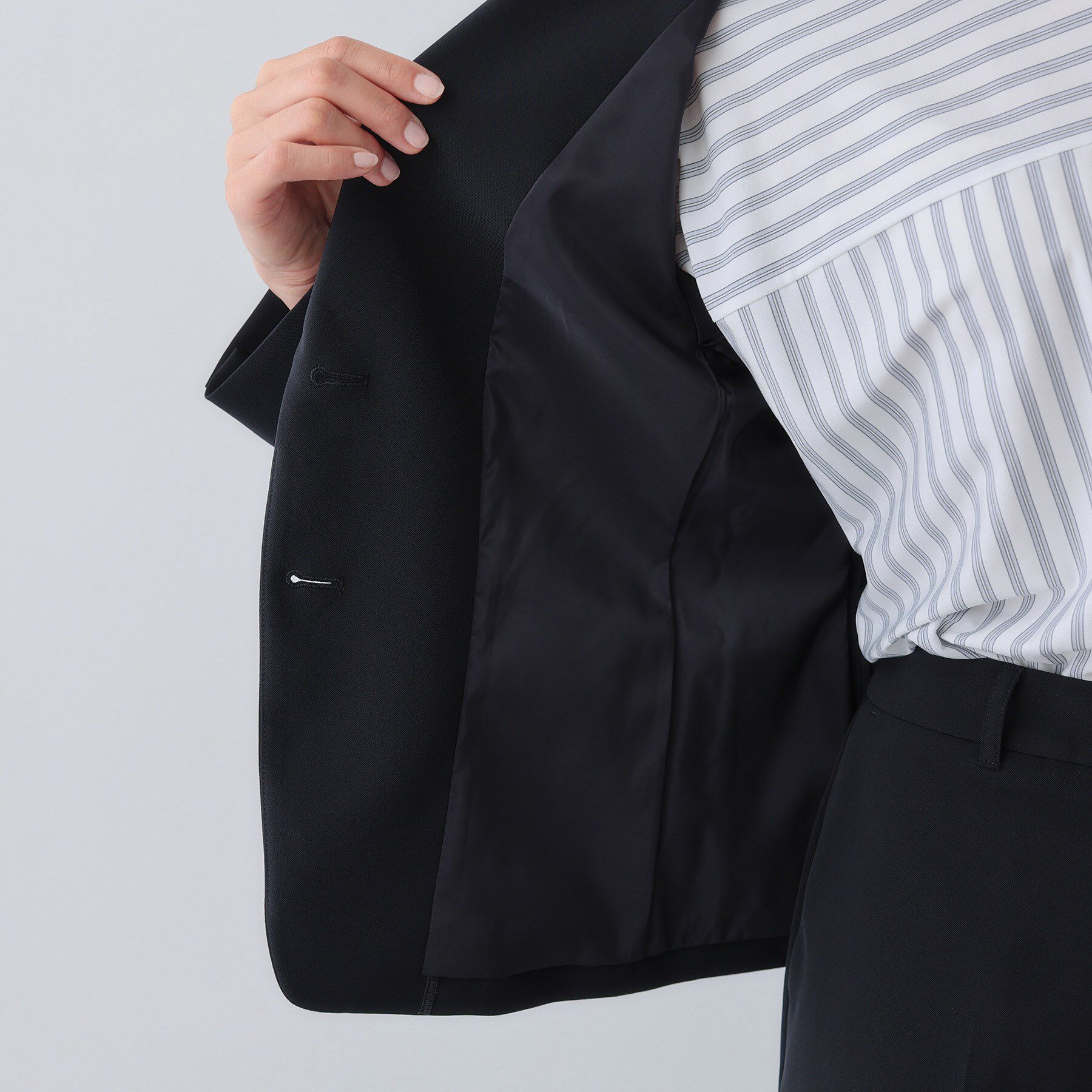 INDIVI「【洗える／リクルートスーツ】2つボタンテーラードカラージャケット」|スーツ|