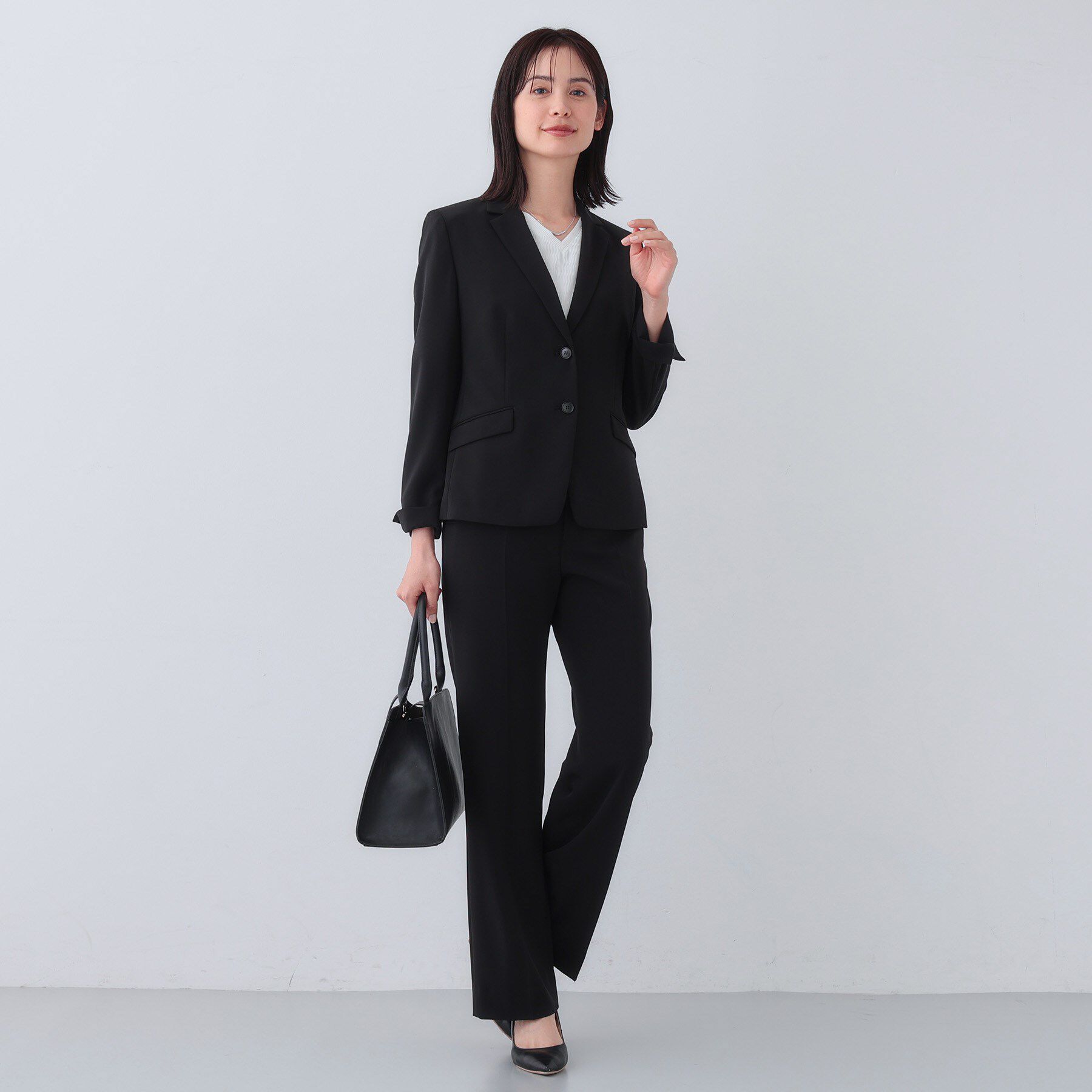 INDIVI「【洗える／リクルートスーツ】2つボタンテーラードカラージャケット」|スーツ|