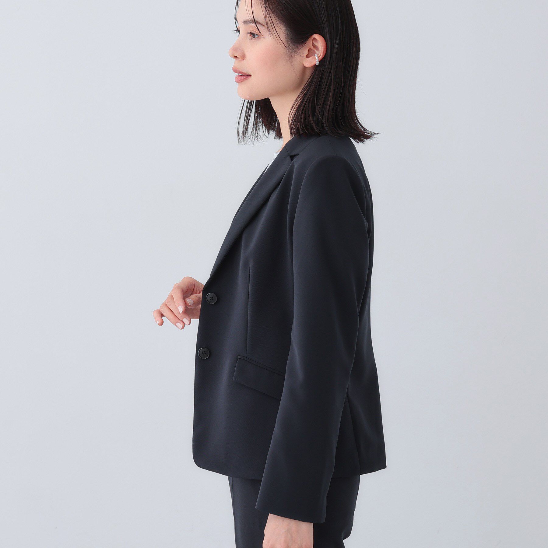 INDIVI「【洗える／リクルートスーツ】2つボタンテーラードカラージャケット」|スーツ|