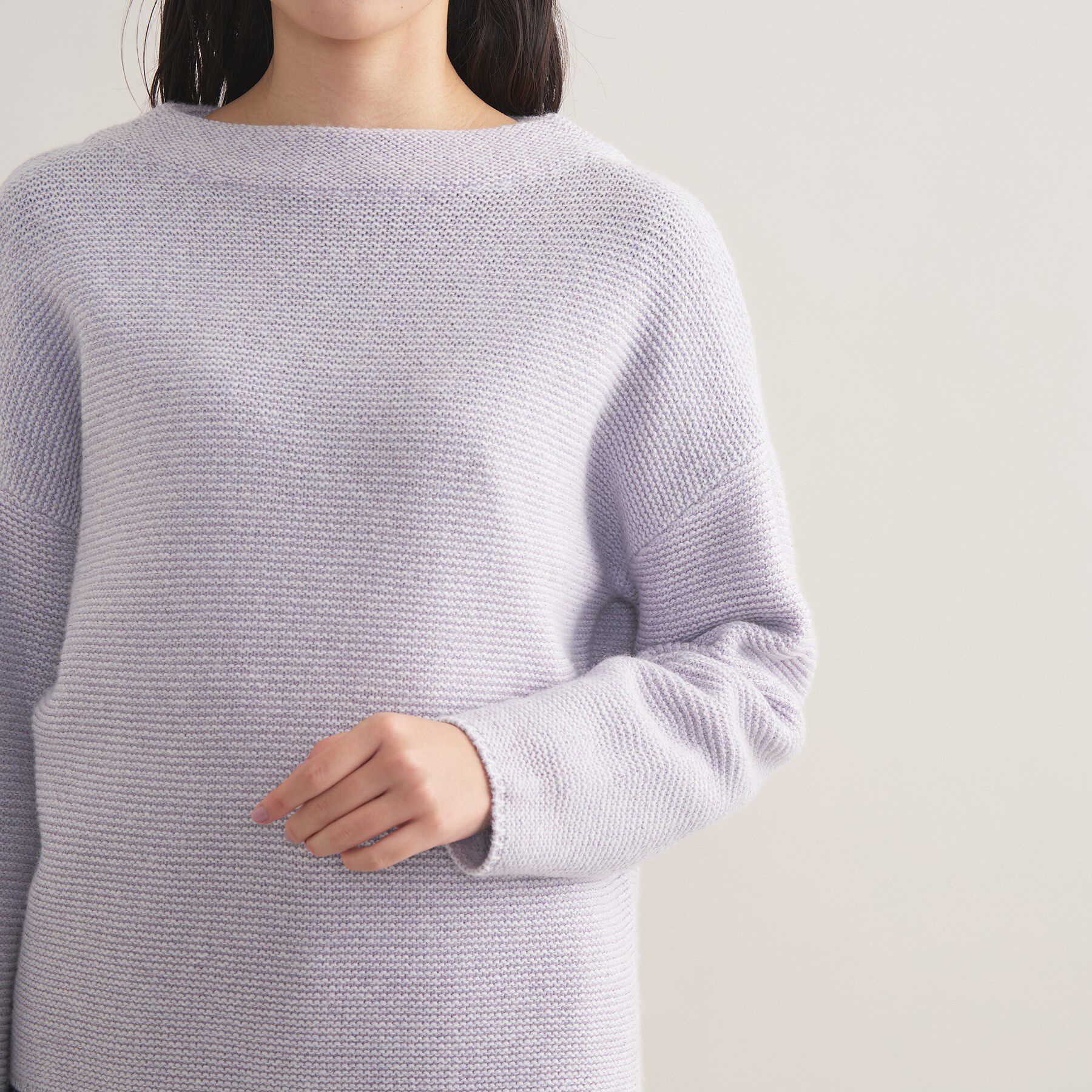 INDIVI「【洗える／大人ラメ】カラーMIXボトルネックニット」|ニット・セーター|