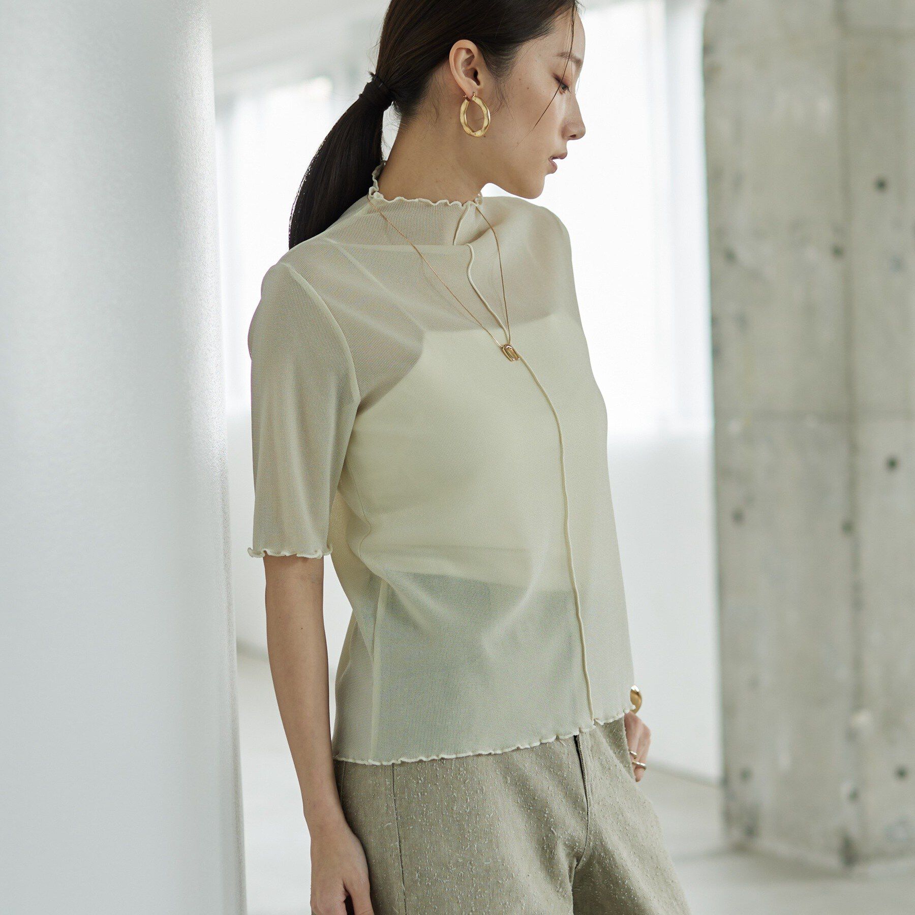 GALLEST「シアーラメカットソー」|Tシャツ・カットソー|