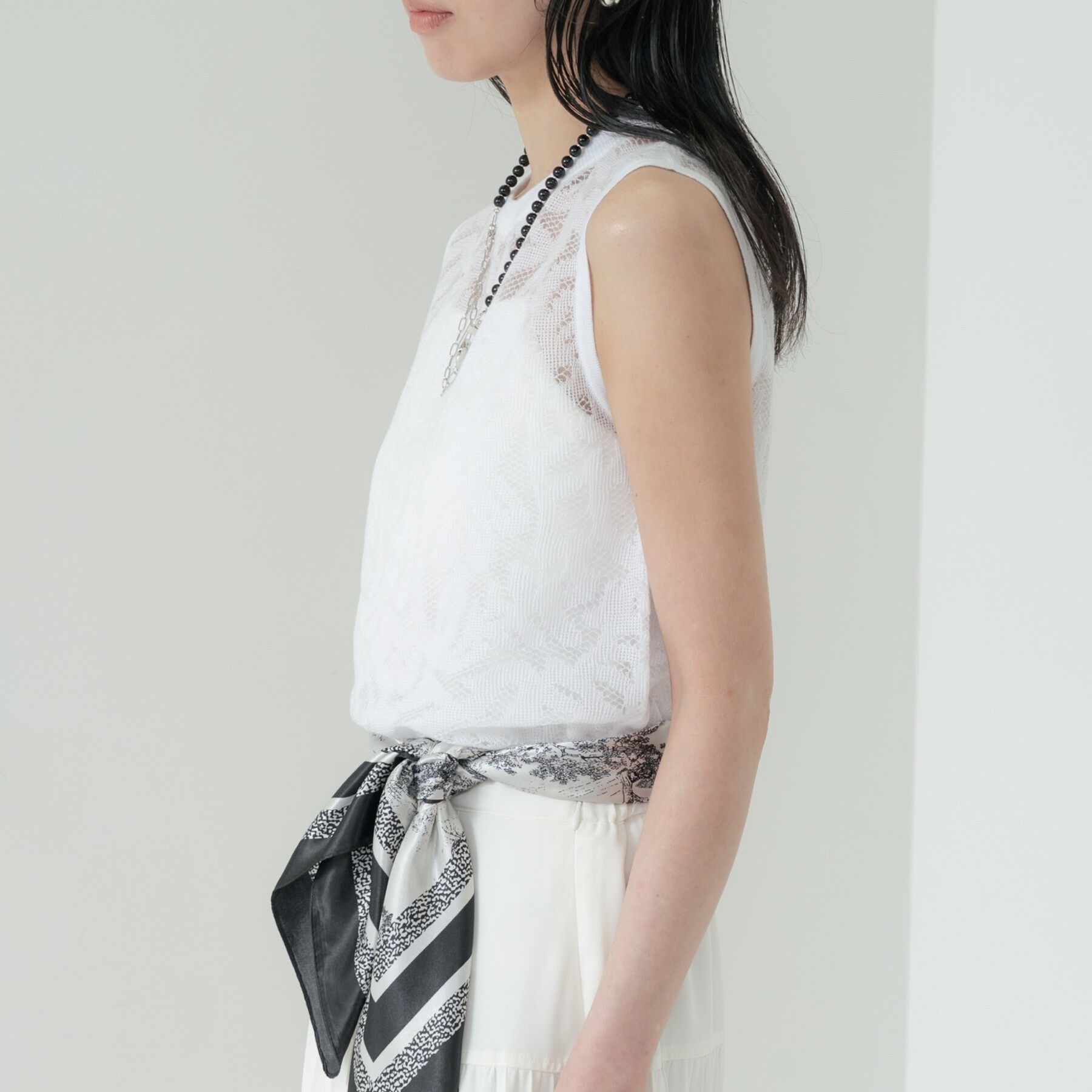 GALLEST「スリーブレスレースニット」|ニット・セーター|