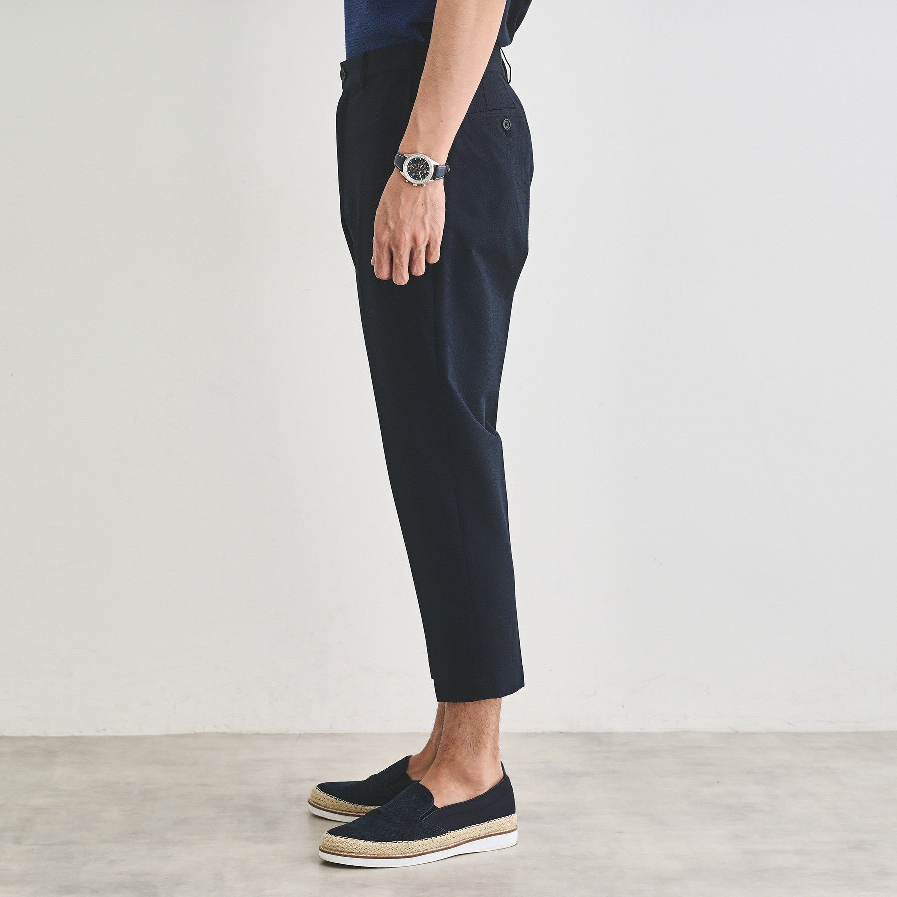 TAKEO KIKUCHI「サッカーストライプ サイドゴアウエスト 8分丈 パンツ」|その他|