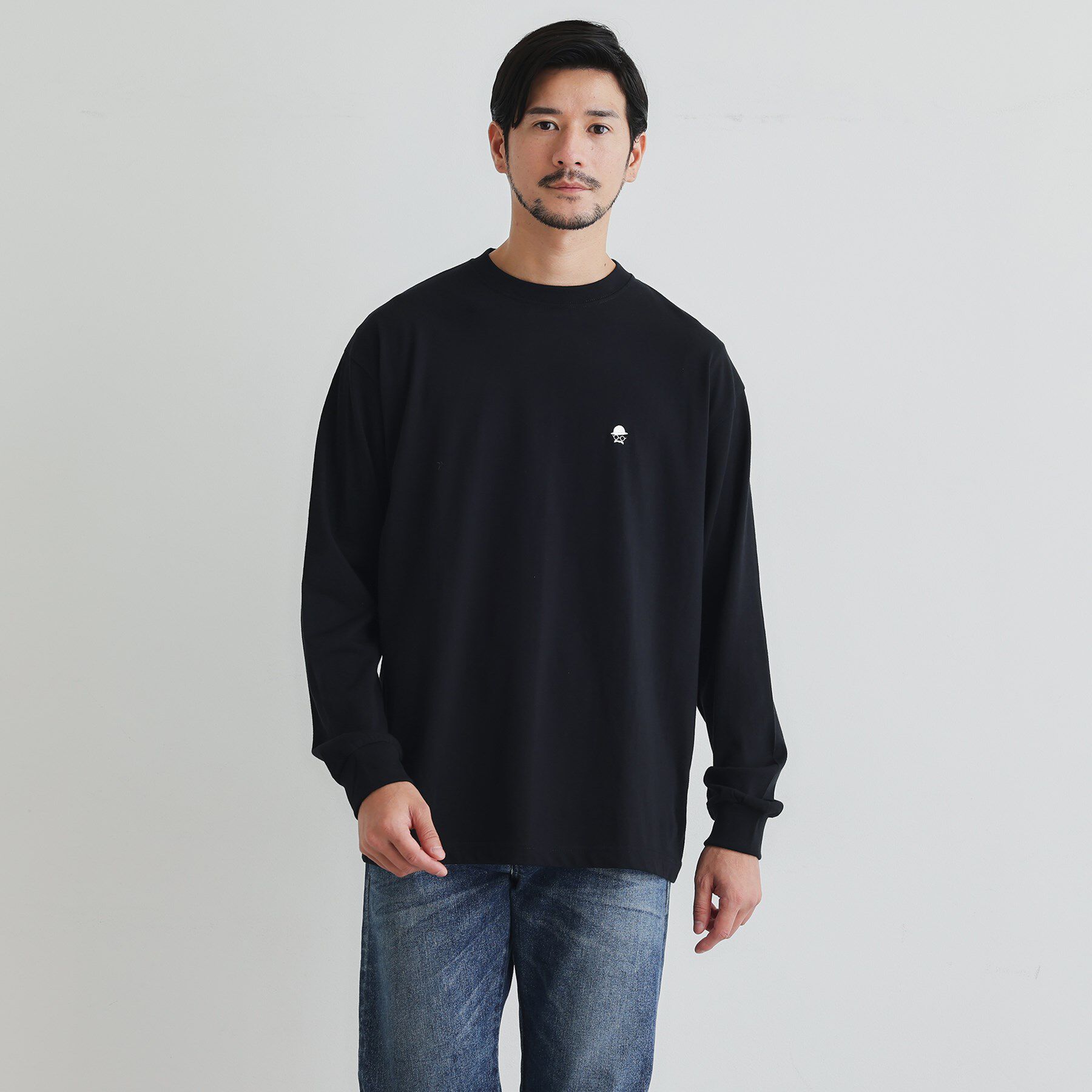 TAKEO KIKUCHI「【LIMITED】ワンポイント刺繍 長袖Tシャツ」|Tシャツ・カットソー|