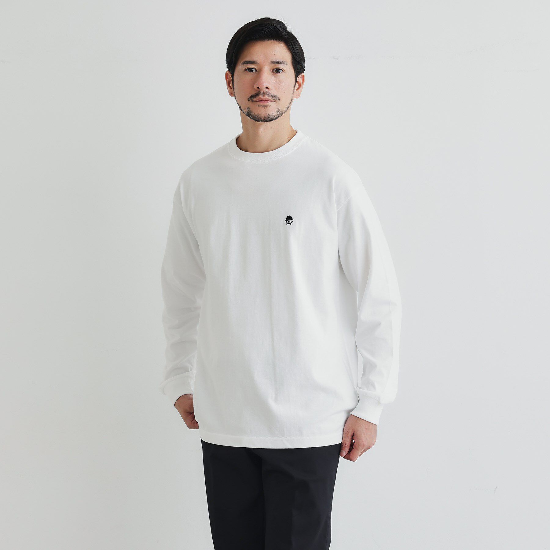 TAKEO KIKUCHI「【LIMITED】ワンポイント刺繍 長袖Tシャツ」|Tシャツ・カットソー|