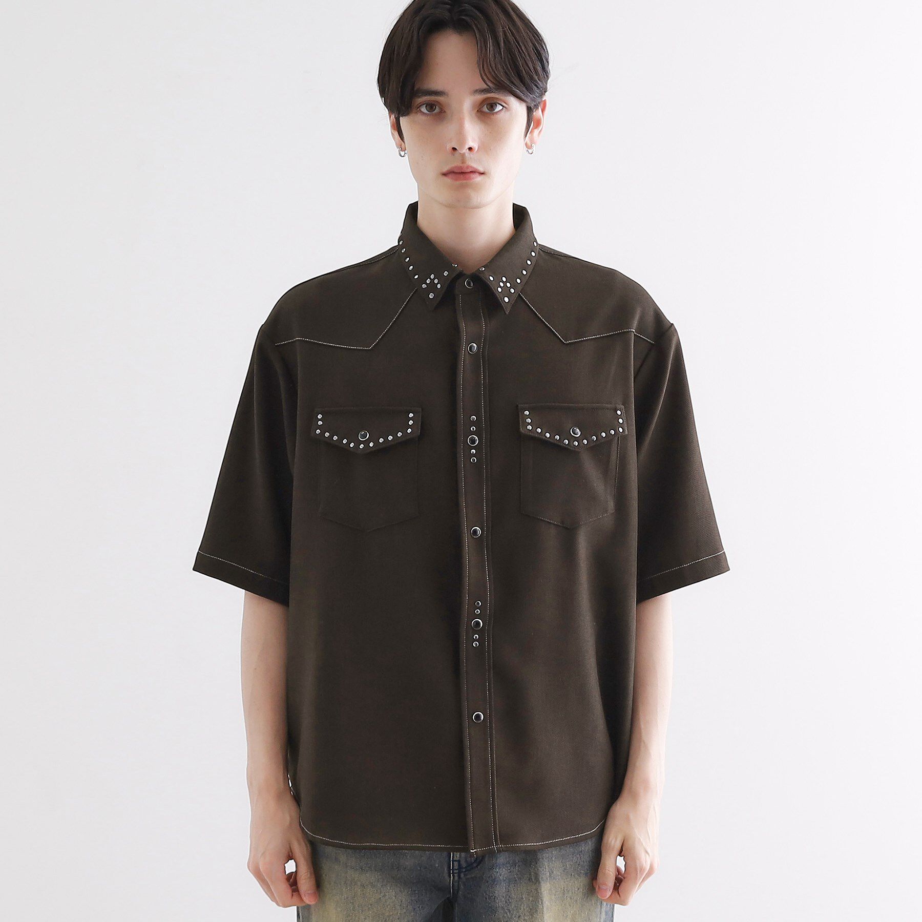 tk.TAKEO KIKUCHI「ウェスタンスタッズシャツ」|シャツ・ブラウス|