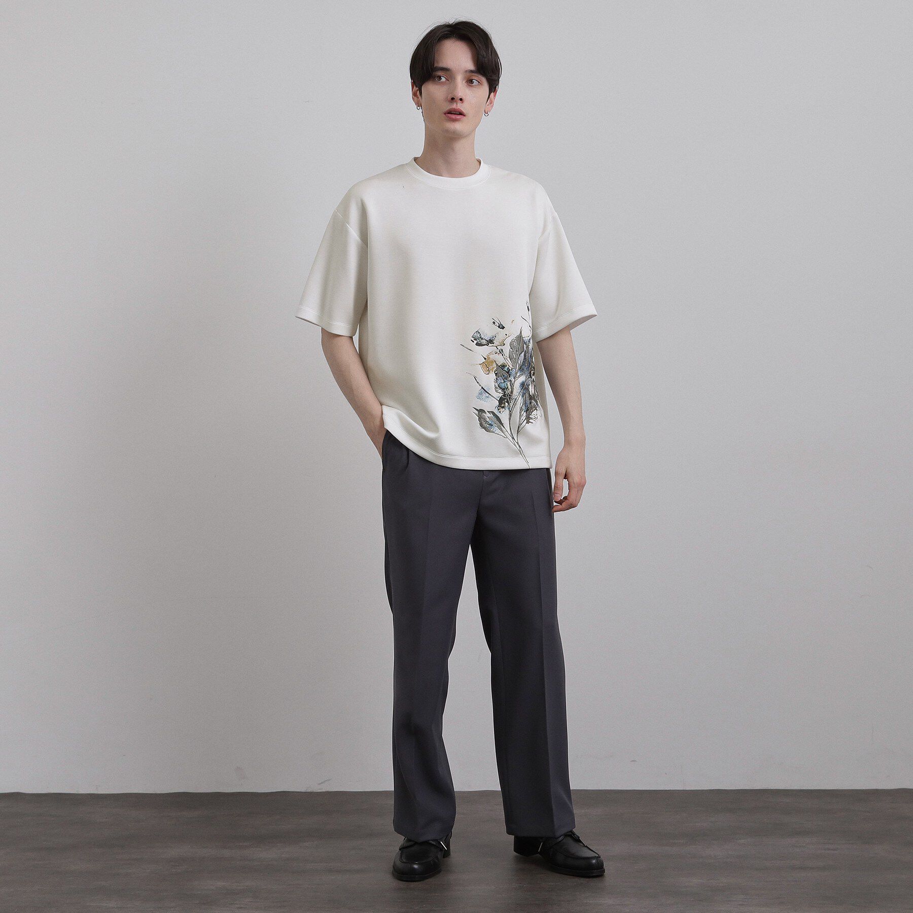 tk.TAKEO KIKUCHI「リーフエンブロブラーTシャツ」|Tシャツ・カットソー|