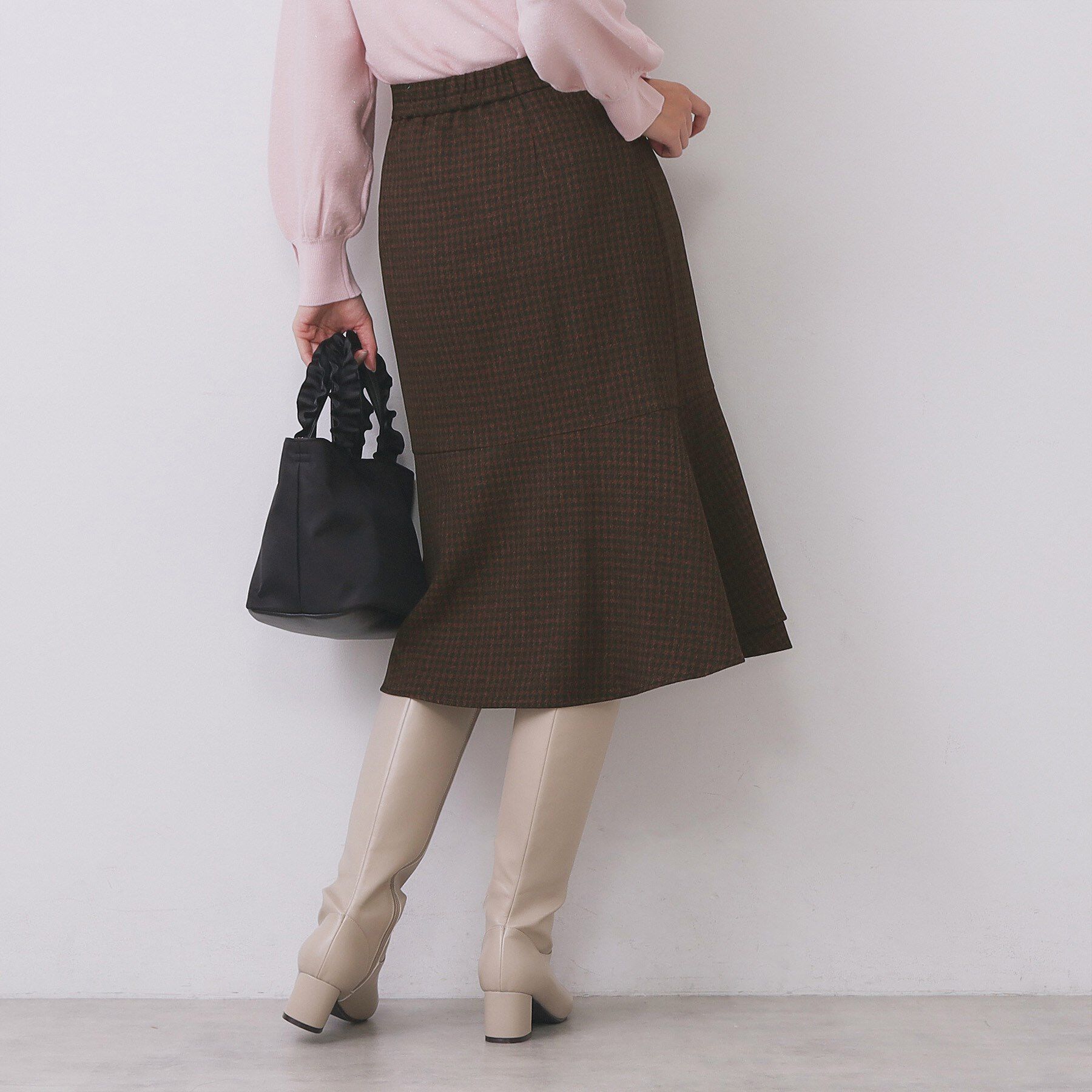 index「カルゼツイードアシメフレアスカート【洗濯機OK/防シワ/イージーアイロン/抗ピル】」|スカート|