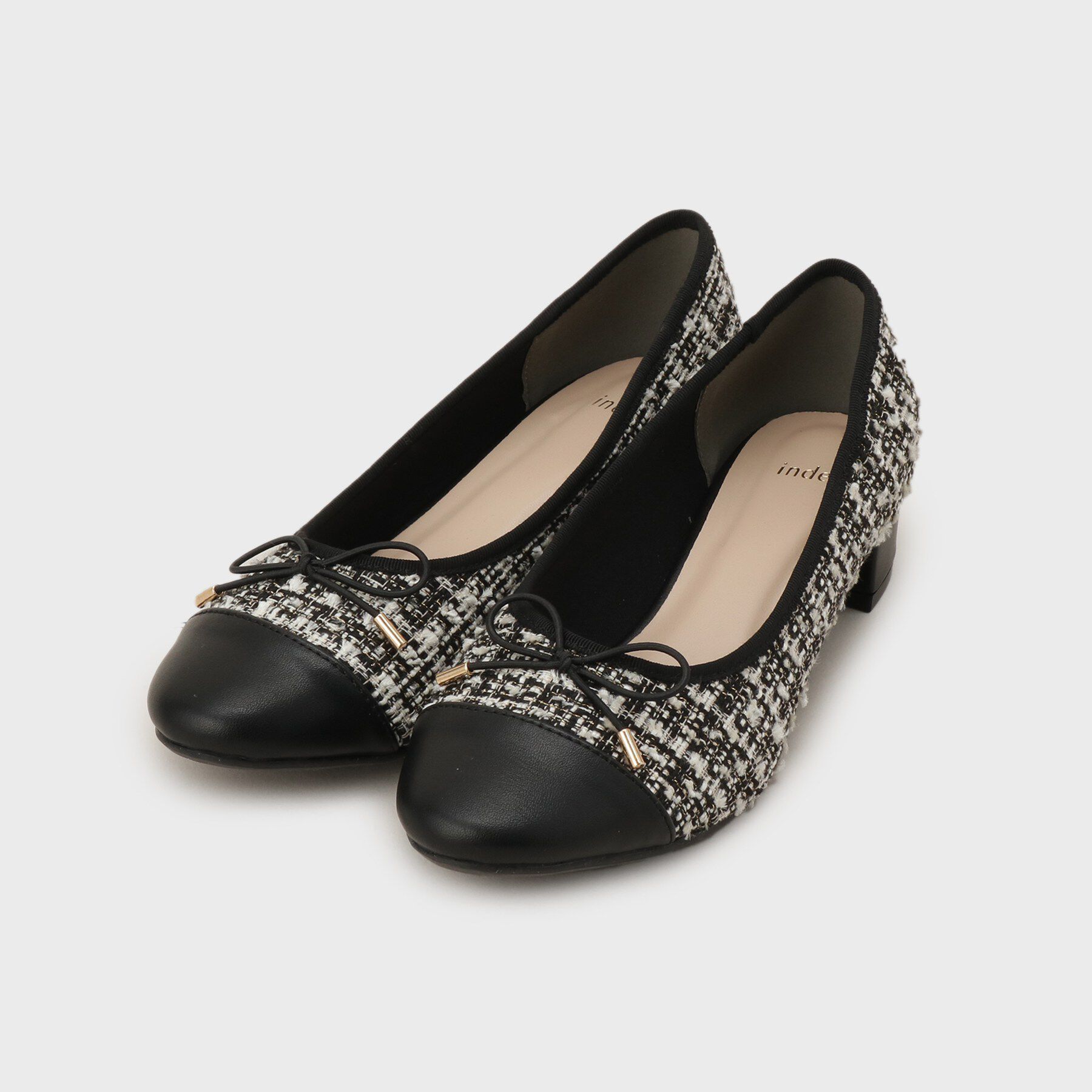 index「ラウンドトゥヒールバレエシューズ」|パンプス|ブラック(419)