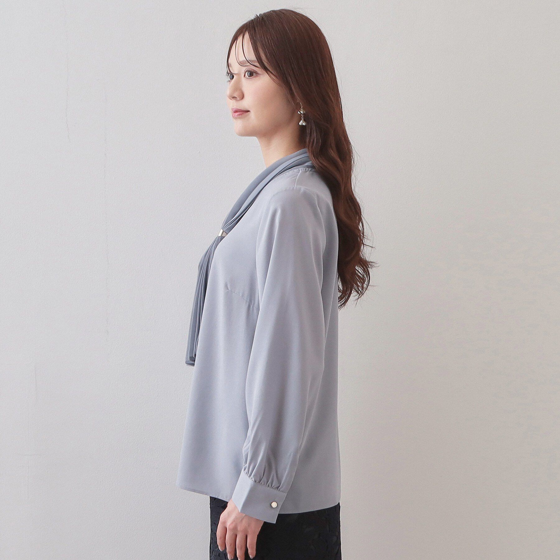 index「プリーツボウタイジョーゼットブラウス【洗濯機OK/イージーアイロン/防シワ】」|シャツ・ブラウス|