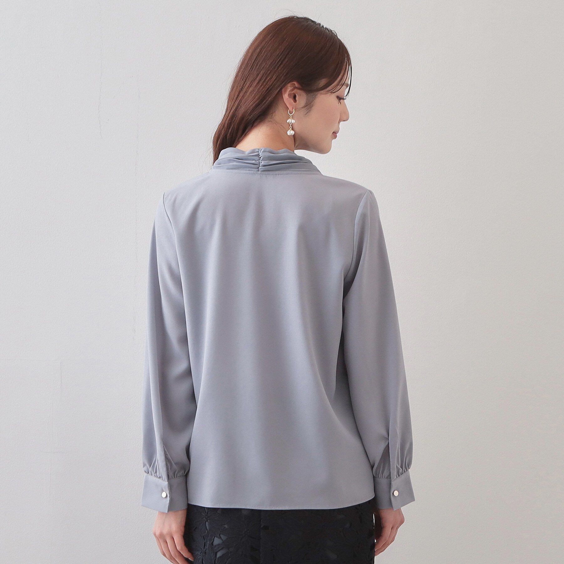 index「プリーツボウタイジョーゼットブラウス【洗濯機OK/イージーアイロン/防シワ】」|シャツ・ブラウス|