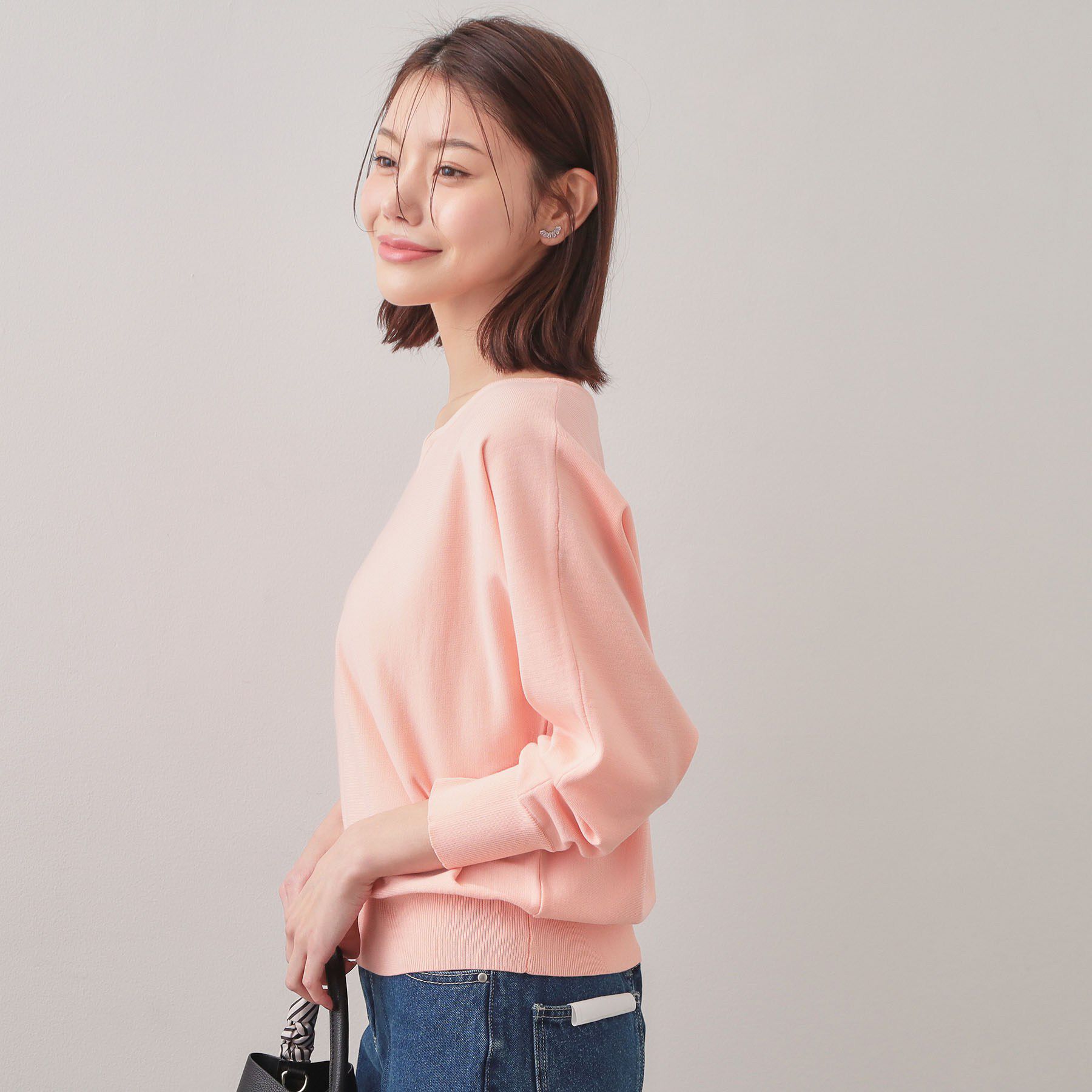 index「フロントパーツ付きドルマンスリーブニット【洗濯機OK/抗ピル】《7col》」|ニット・セーター|