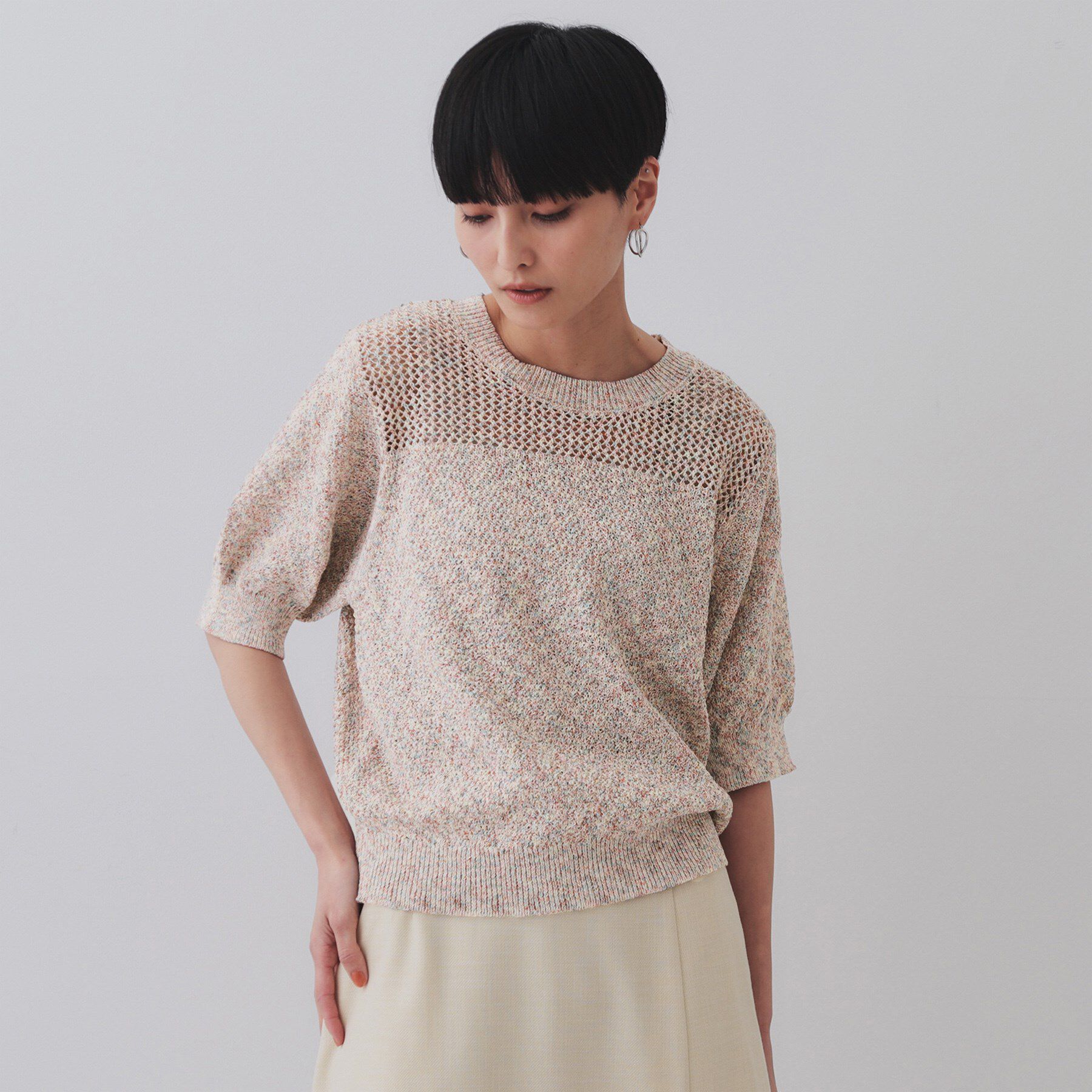 OPAQUE.CLIP「MIXヤーンカラーニット【洗濯機洗い可／抗ピル】」|ニット・セーター|