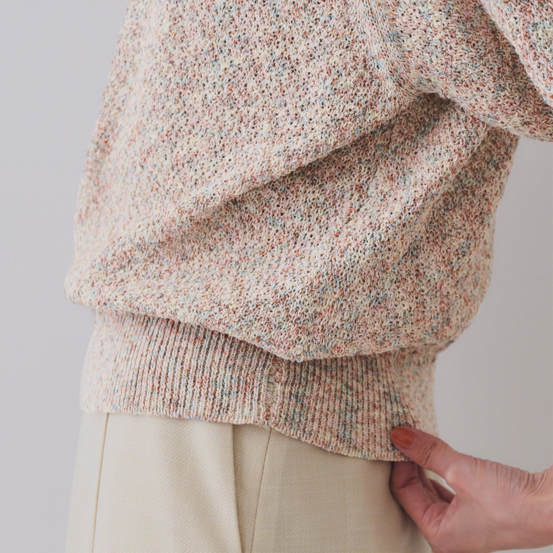 OPAQUE.CLIP「MIXヤーンカラーニット【洗濯機洗い可／抗ピル】」|ニット・セーター|