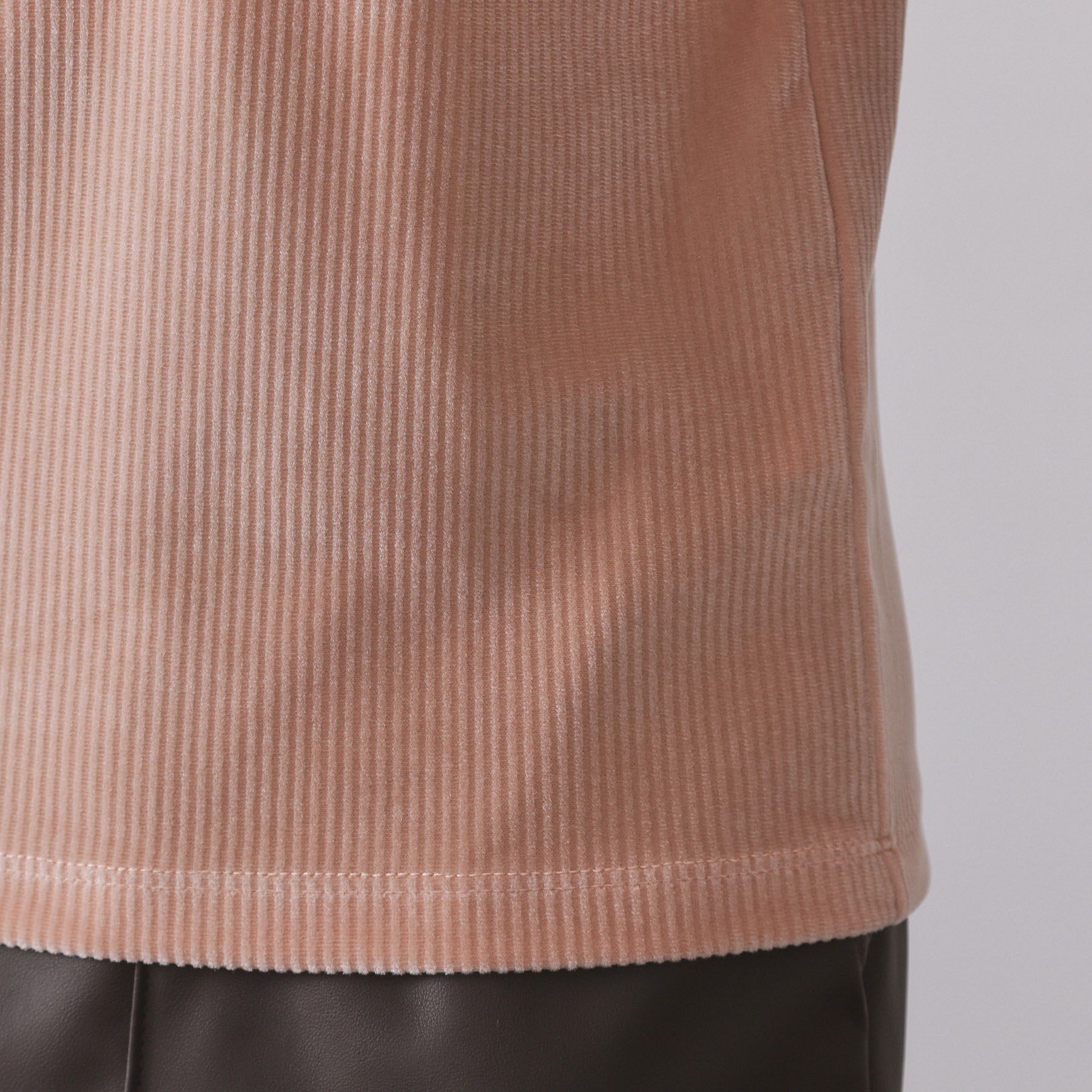 OPAQUE.CLIP「ベロアタッチリブトップス【洗濯機OK】」|Tシャツ・カットソー|