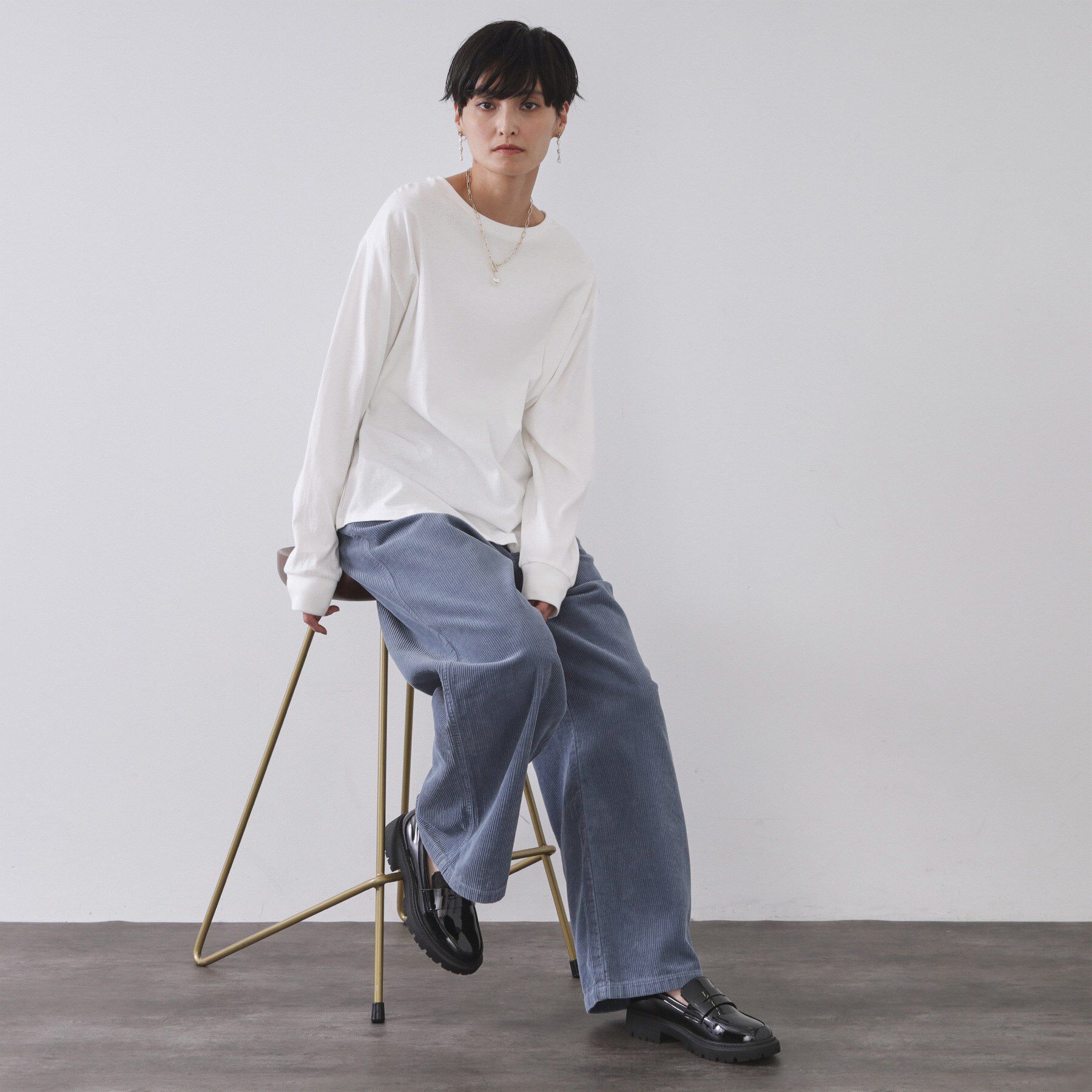 OPAQUE.CLIP「リラクシーロングTシャツ【洗濯機OK】」|Tシャツ・カットソー|