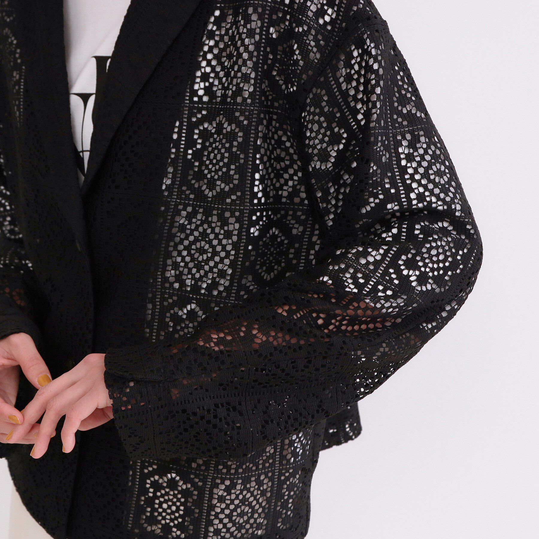 OPAQUE.CLIP「レーステーラードジャケット【洗濯機OK】」|テーラードジャケット|