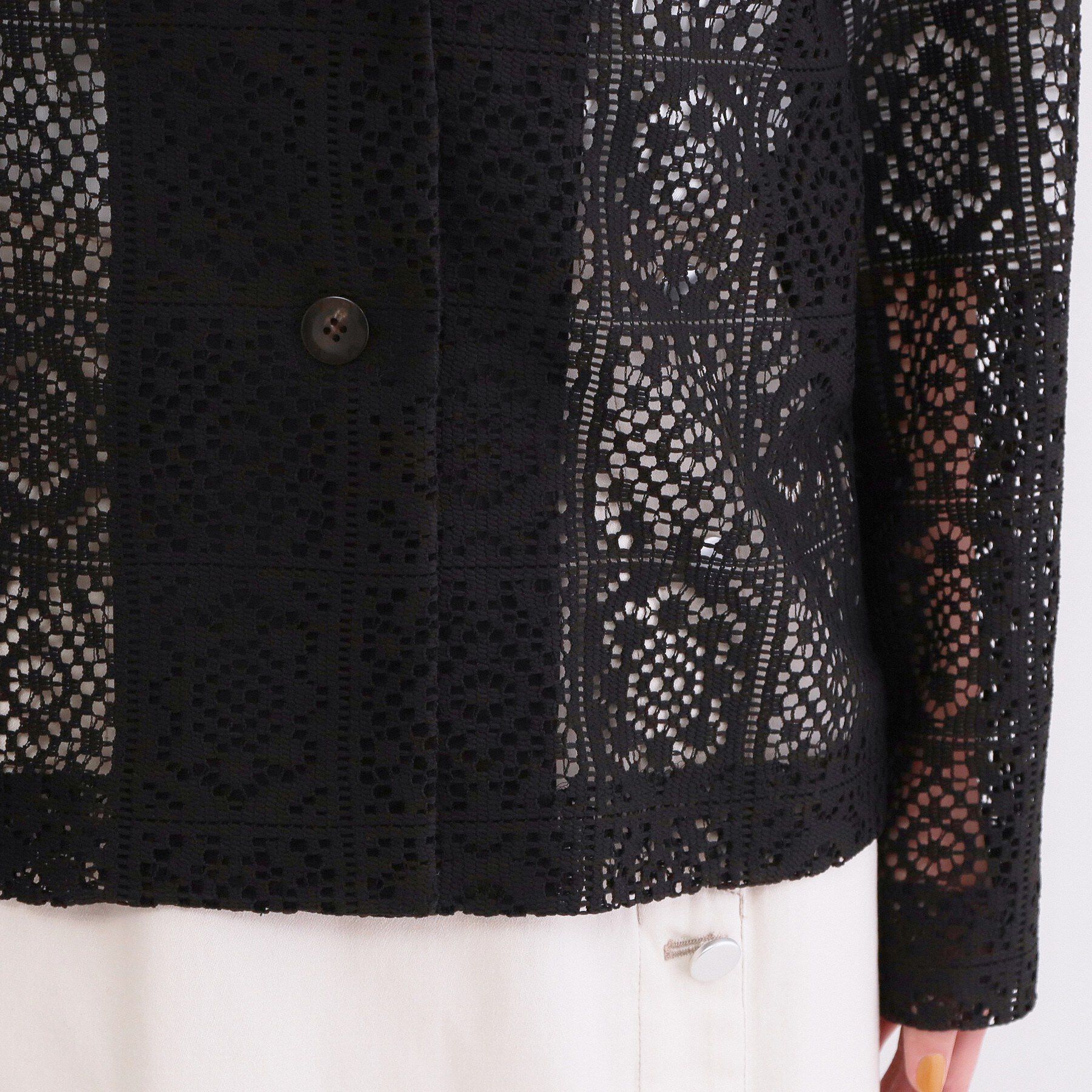 OPAQUE.CLIP「レーステーラードジャケット【洗濯機OK】」|テーラードジャケット|