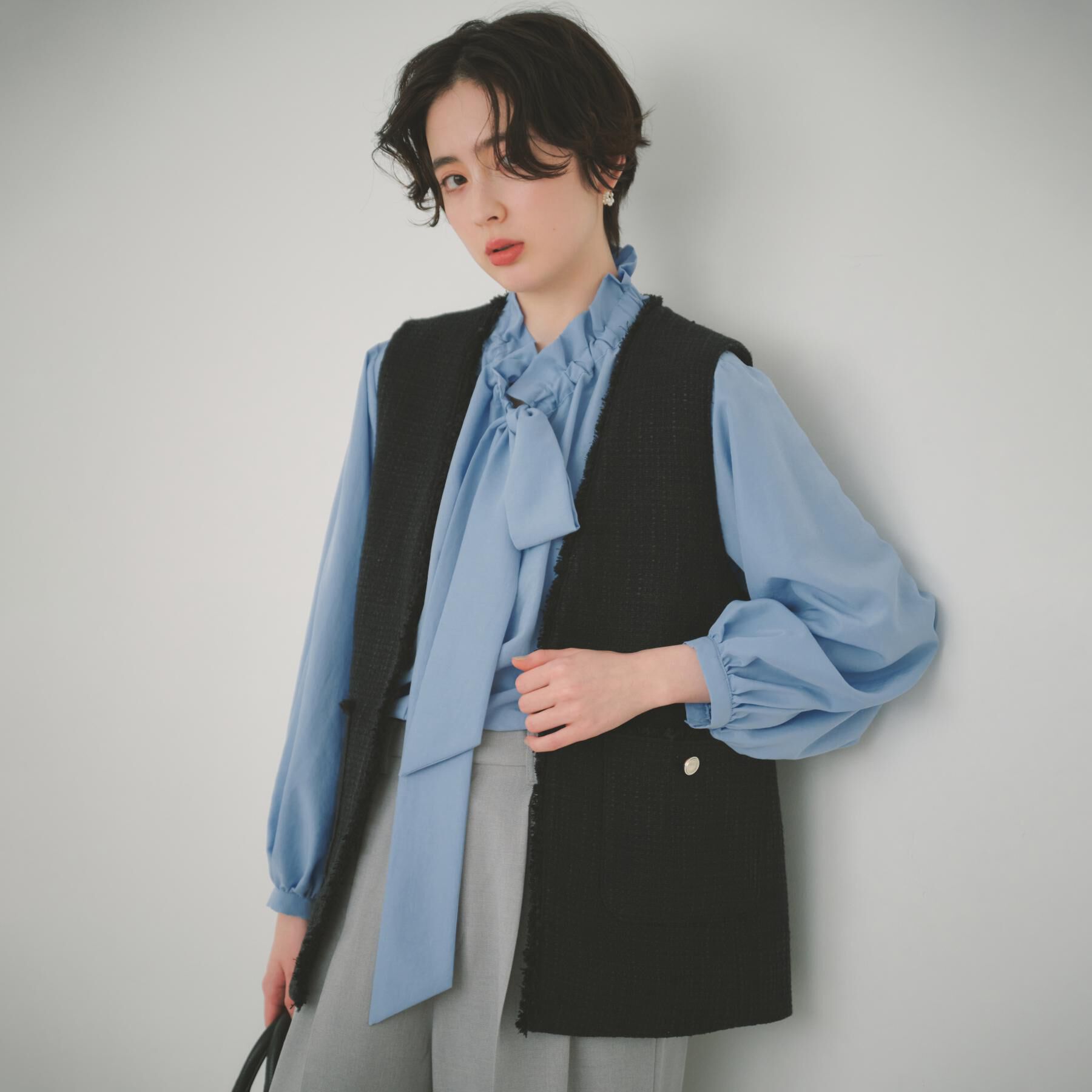 THE SHOP TK「【フォーマルにもカジュアルにも】ツイードジレ」|ベスト・ジレ|