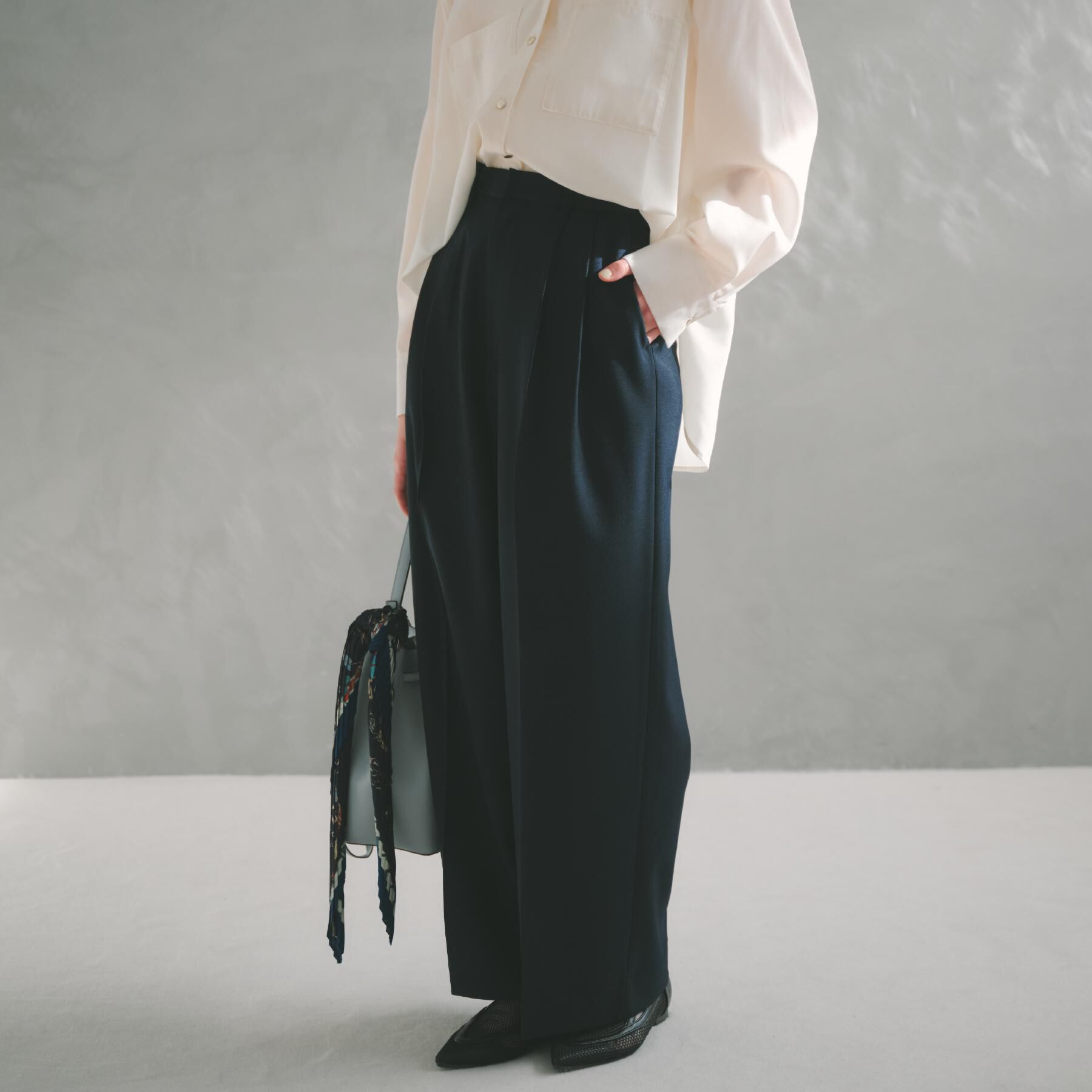 THE SHOP TK「【通勤・セレモニー】CAVIAN 2タックワイドパンツ/セットアップ可」|その他|