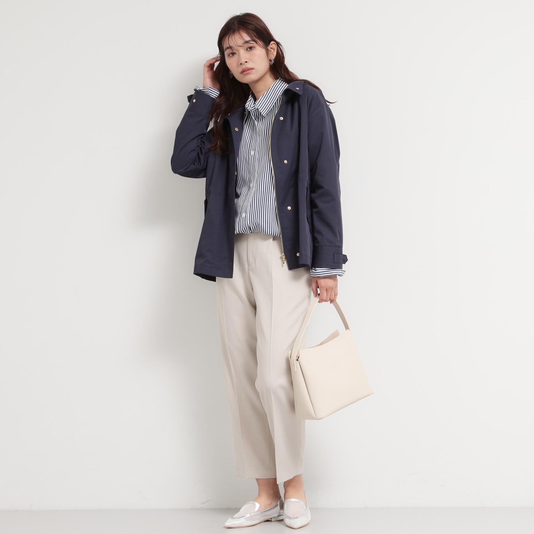 THE SHOP TK「【ウエスト調節可能ですっきり見え】フーデットブルゾン/洗える」|ブルゾン・スタジャン|