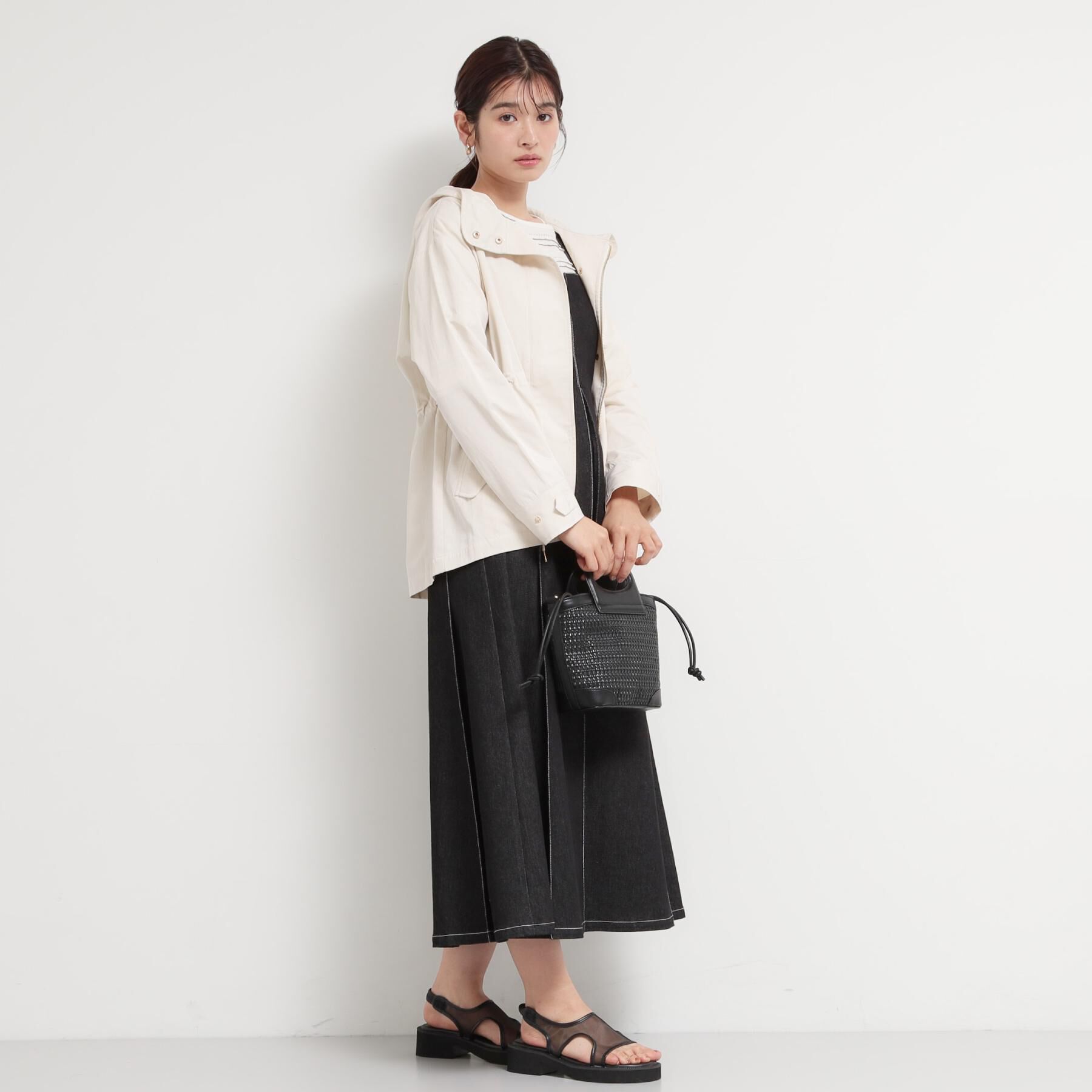 THE SHOP TK「【ウエスト調節可能ですっきり見え】フーデットブルゾン/洗える」|ブルゾン・スタジャン|