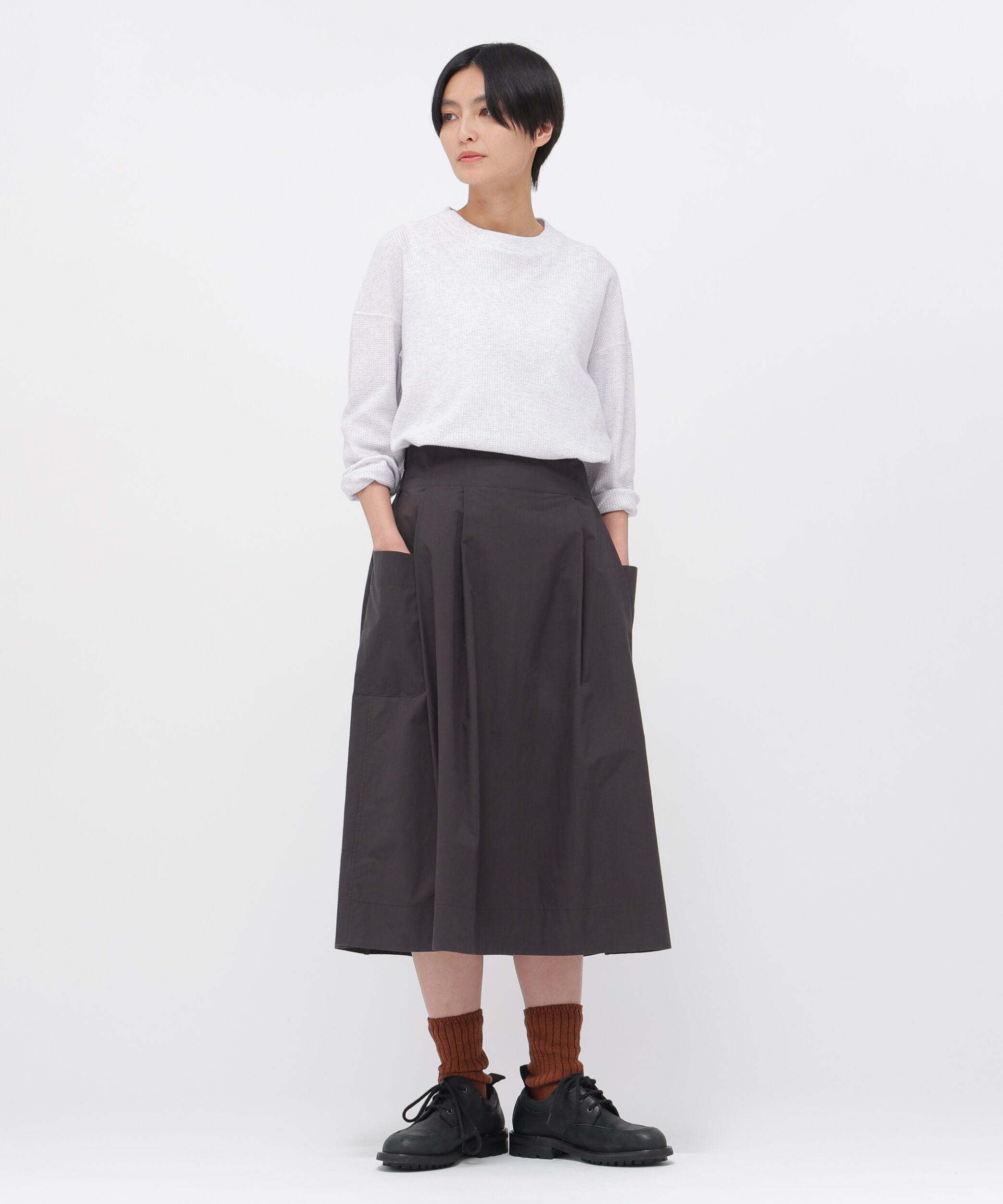 MHL.「WASHED COTTON POPLIN SKIRT」|スカート|