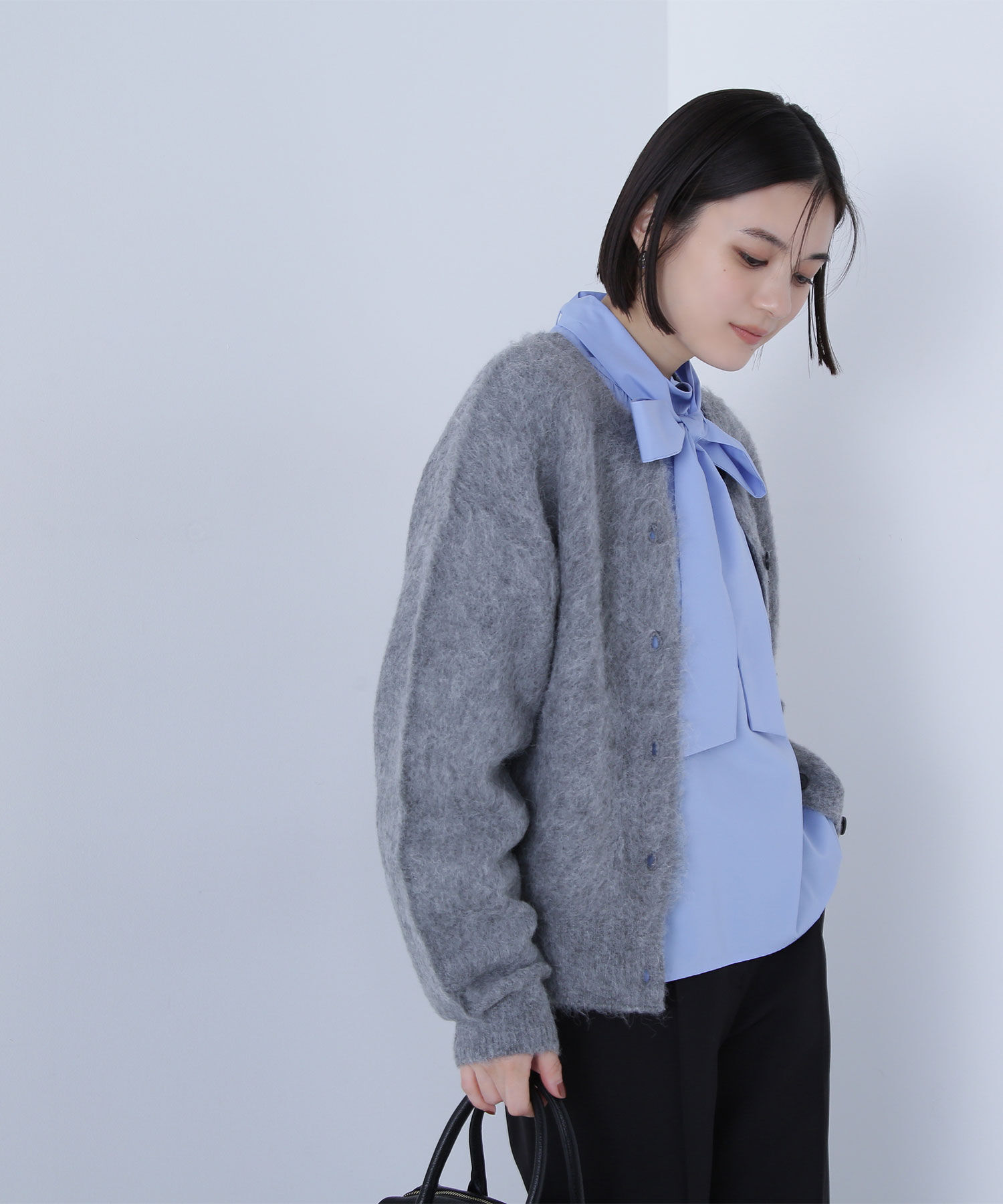  「ハイネックリボンボウブラウス」|シャツ・ブラウス|