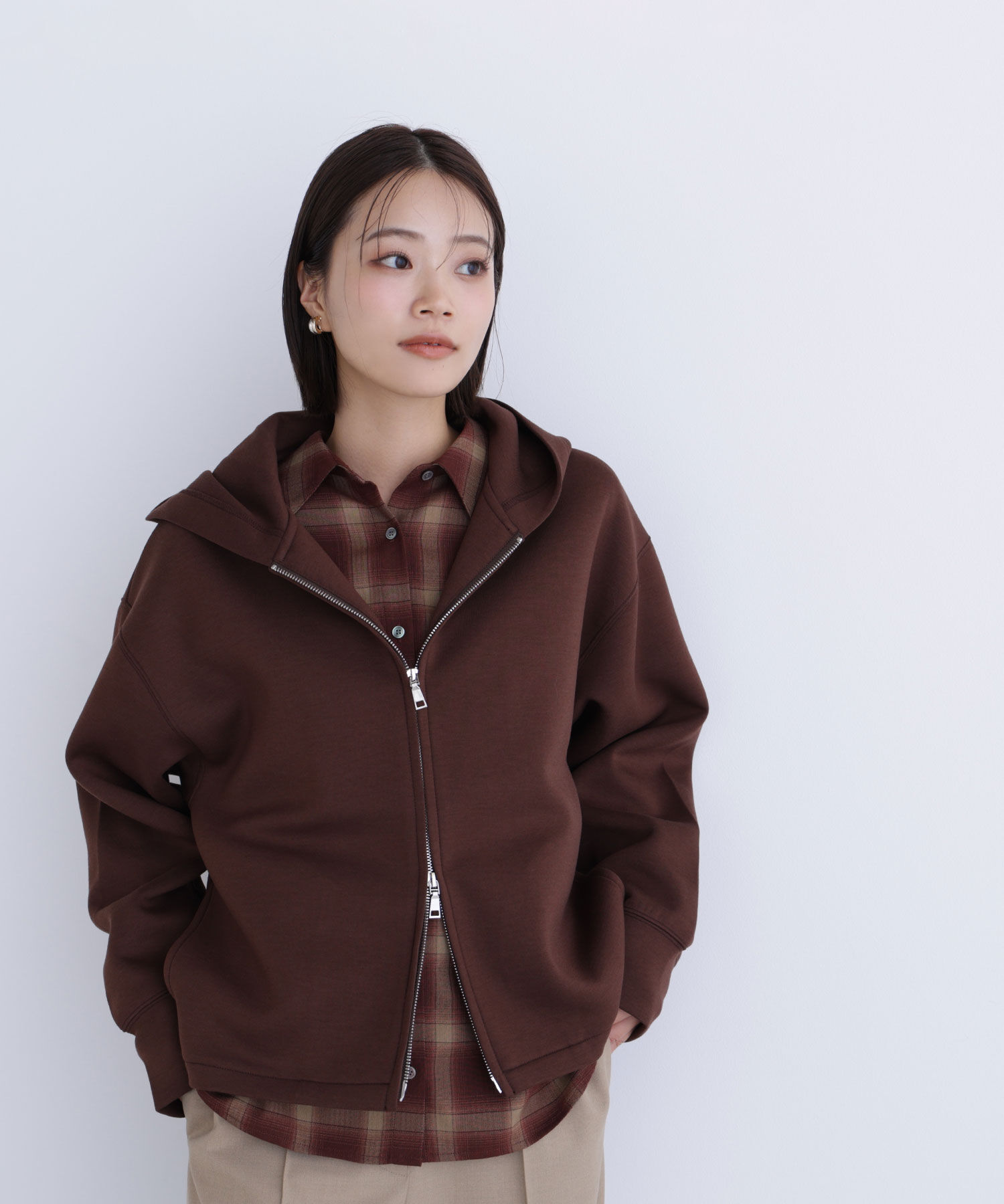  「テントラインダンボールパーカー」|Tシャツ・カットソー|ブラウン