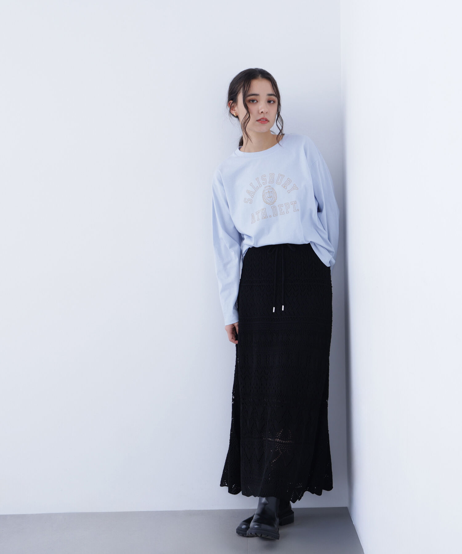  「〈N.〉カギアミ風ニットスカート」|スカート|