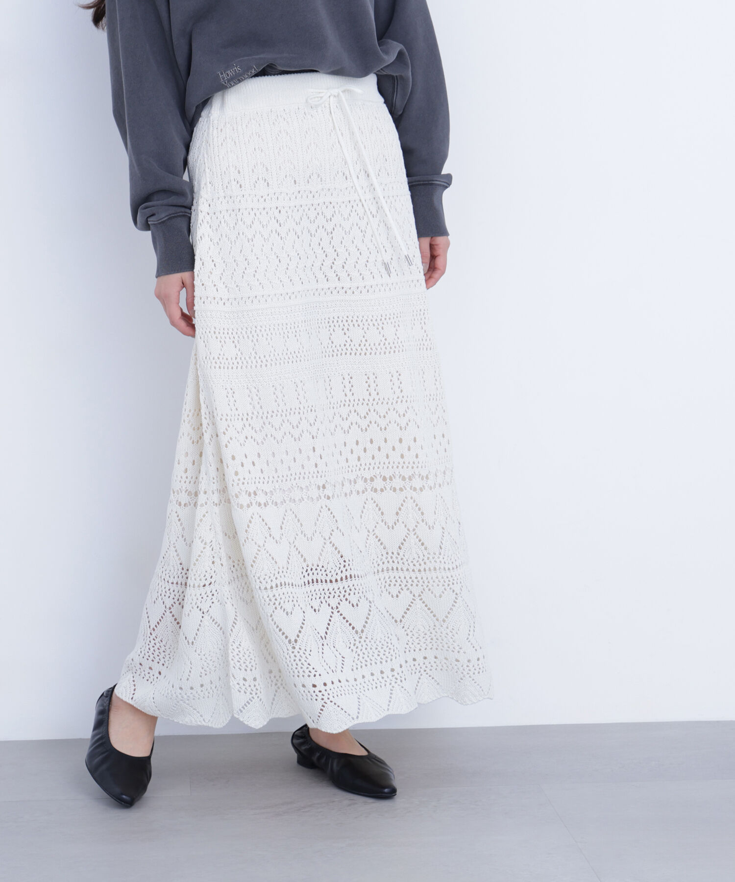  「〈N.〉カギアミ風ニットスカート」|スカート|