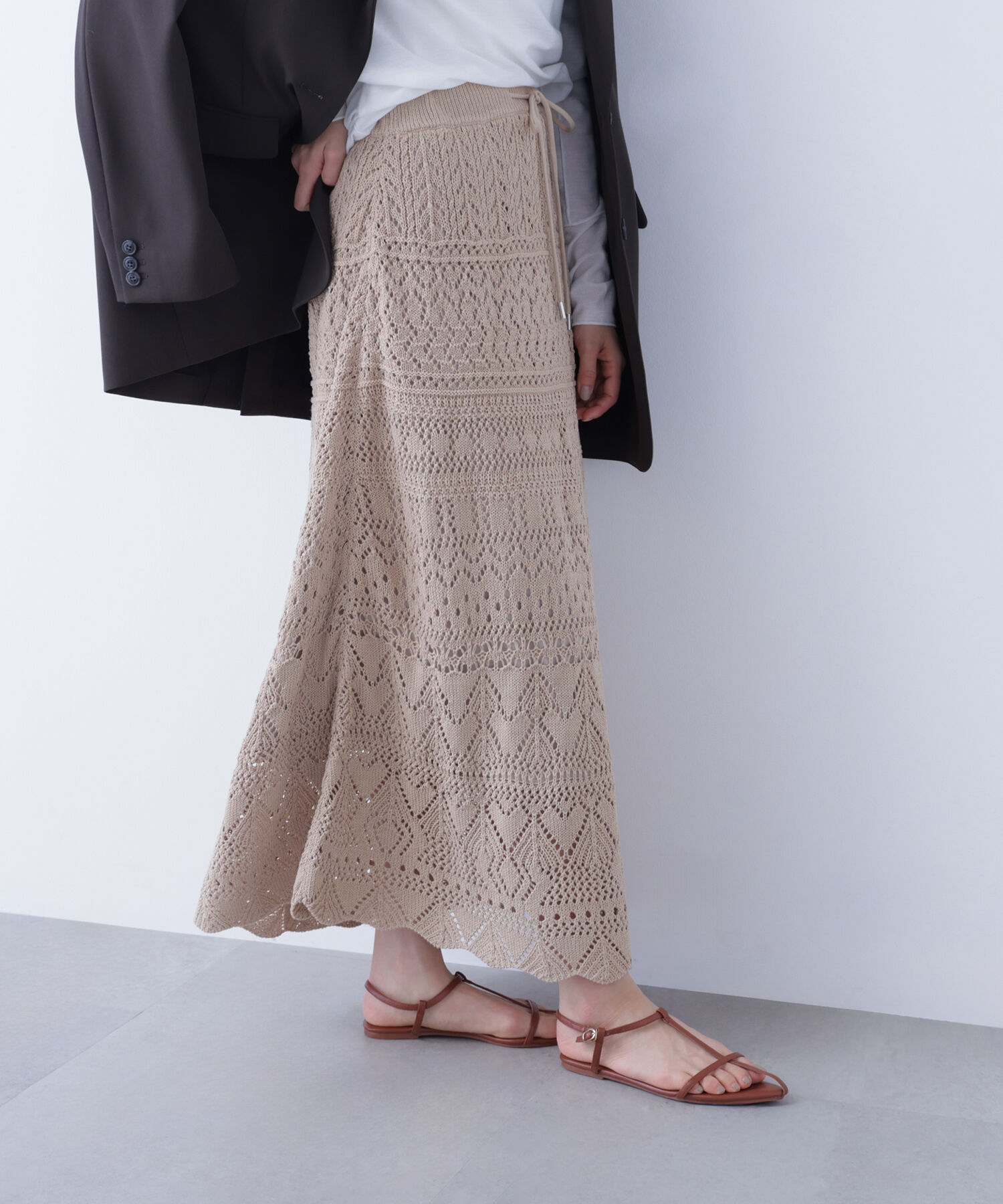  「〈N.〉カギアミ風ニットスカート」|スカート|