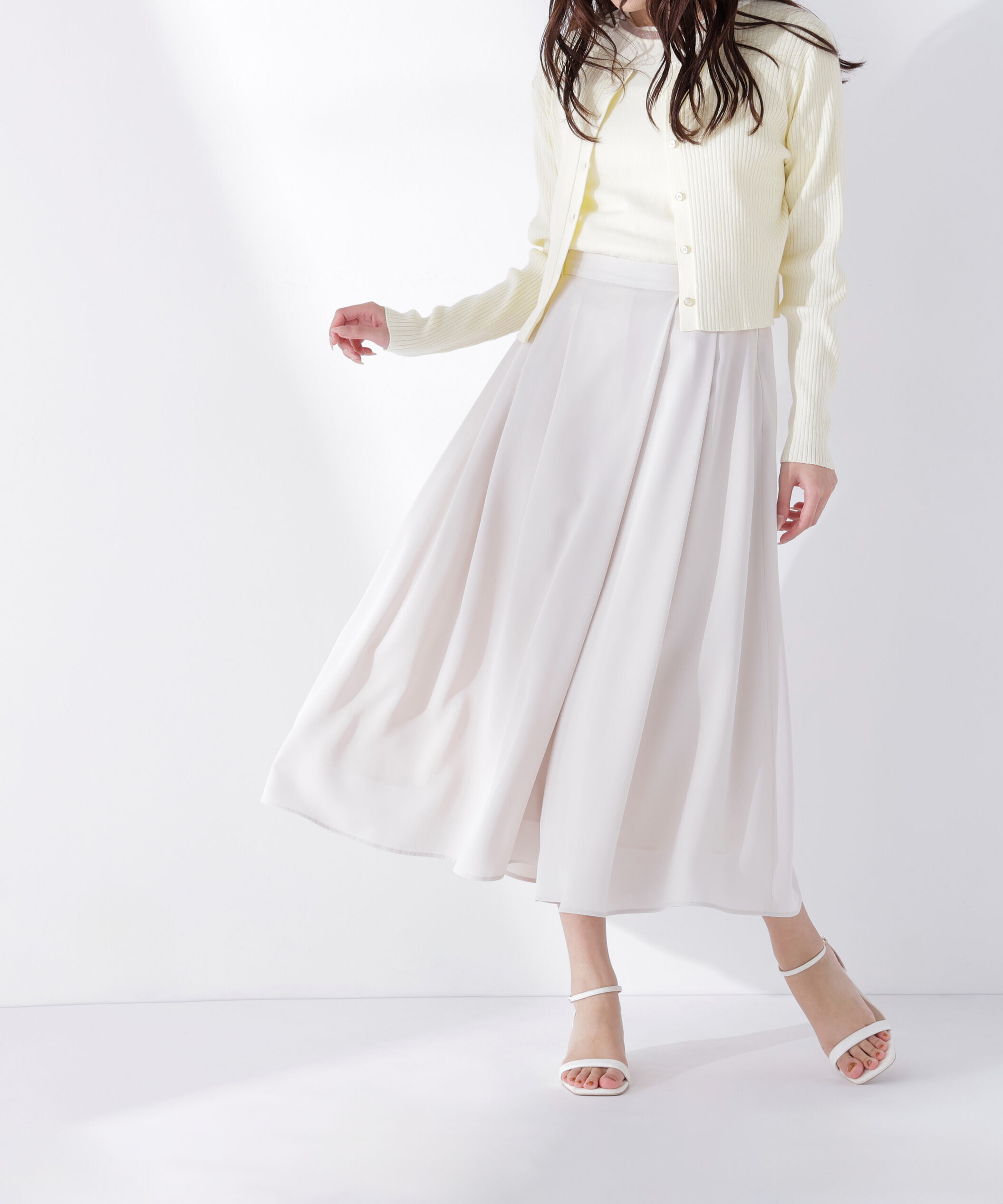  「スカートライクワイドパンツ」|その他|オフベージュ