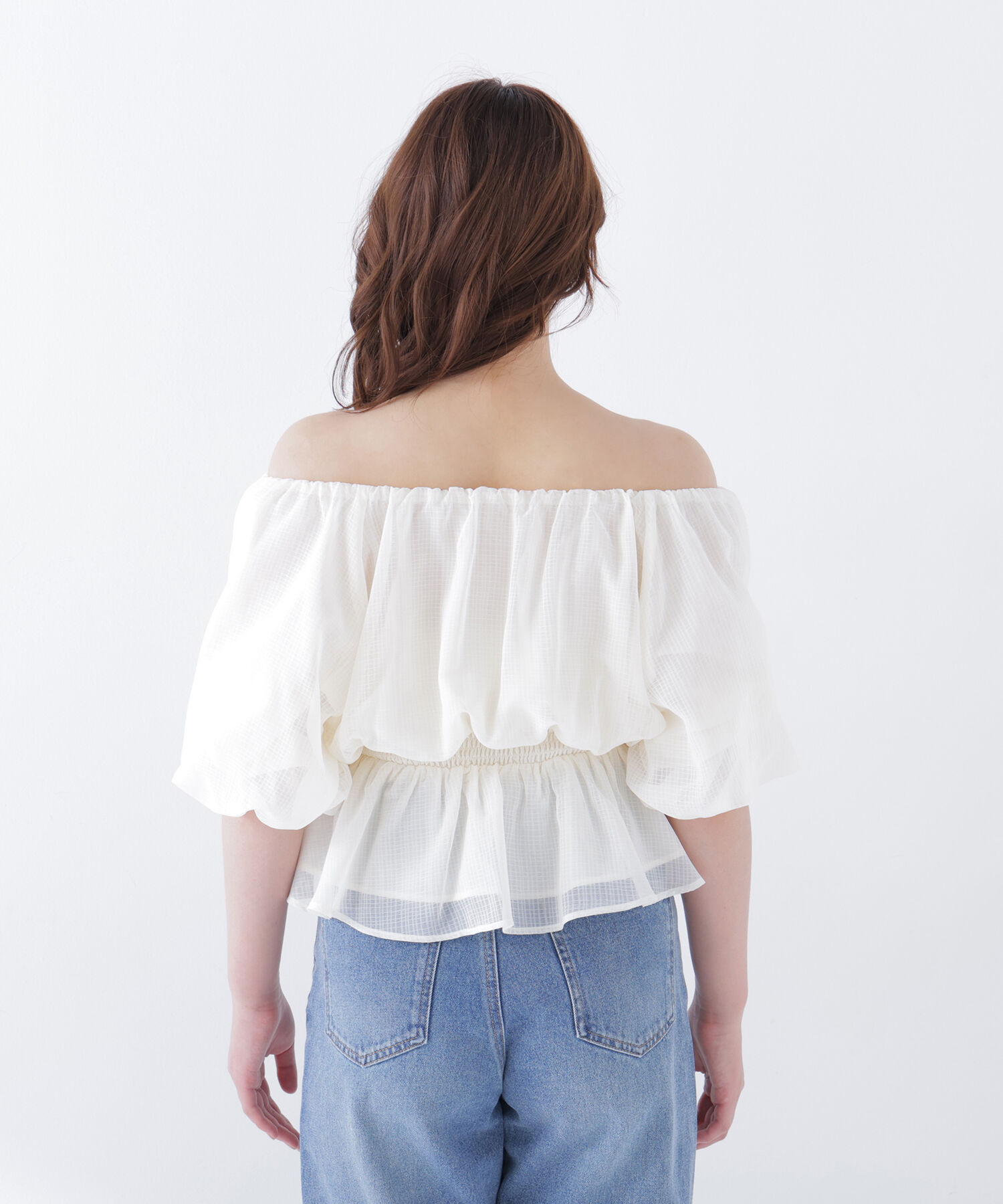  「ボリュームギャザーペプラムブラウス」|シャツ・ブラウス|