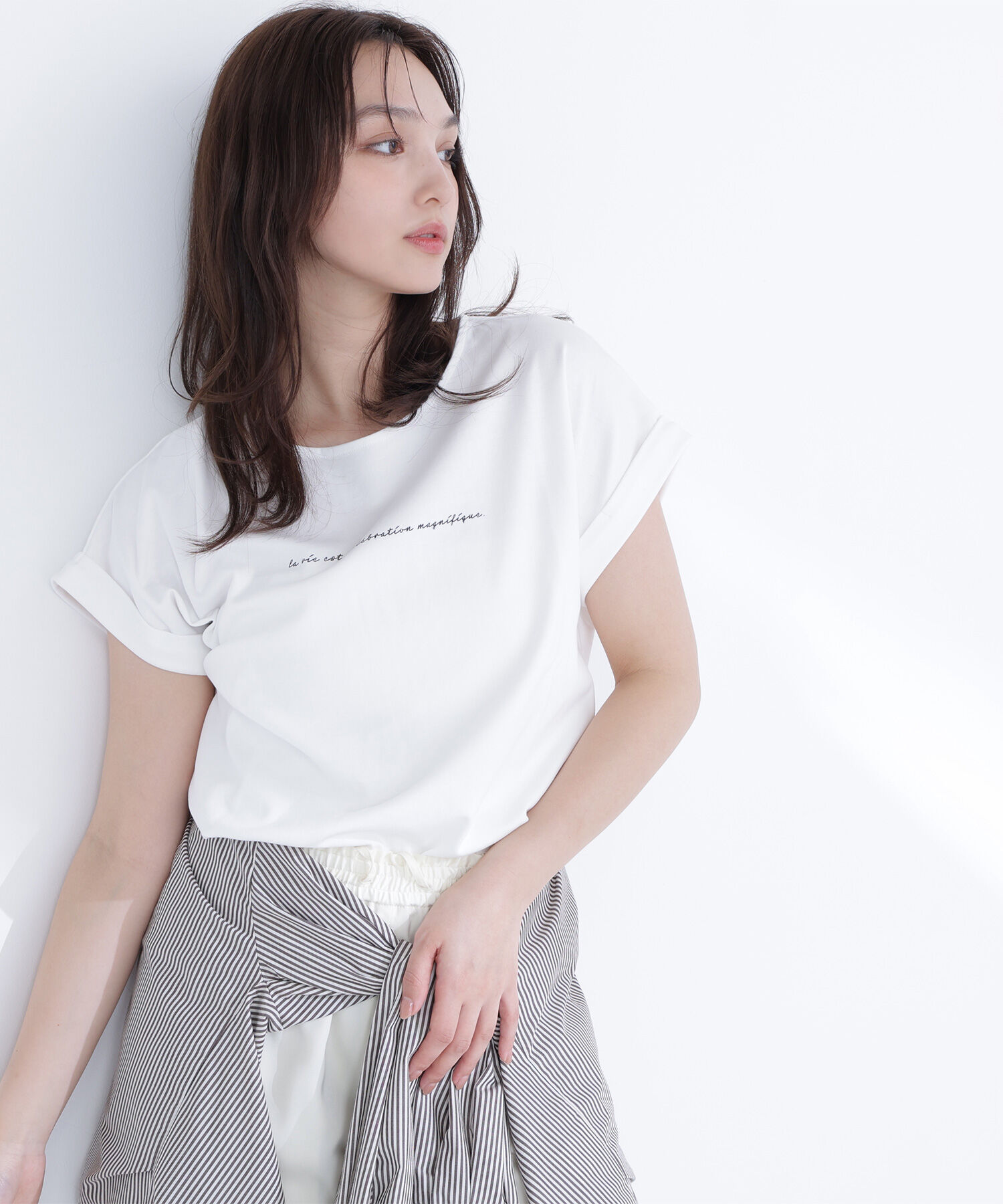  「切替スリーブロゴTシャツ」|Tシャツ・カットソー|