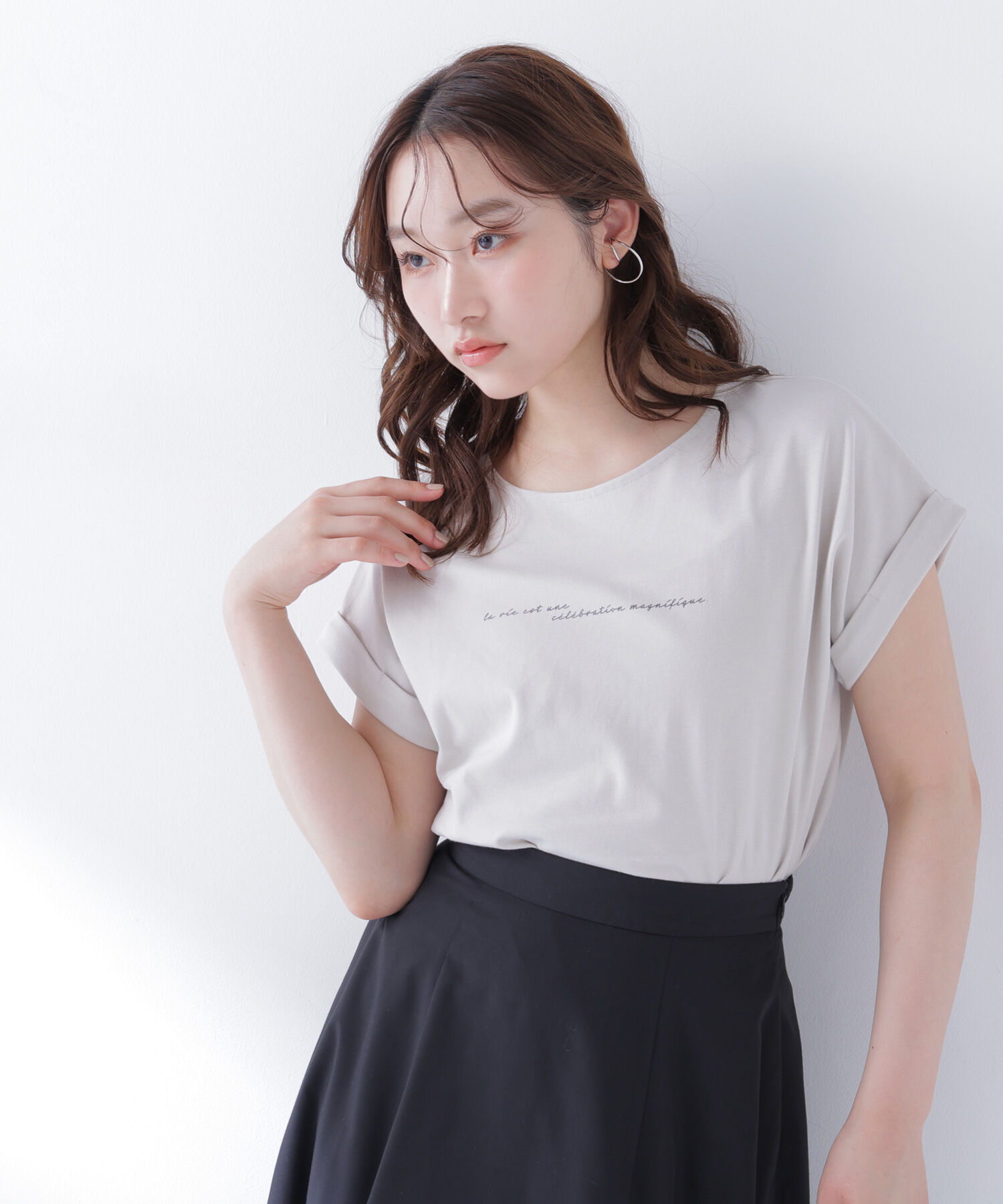  「切替スリーブロゴTシャツ」|Tシャツ・カットソー|