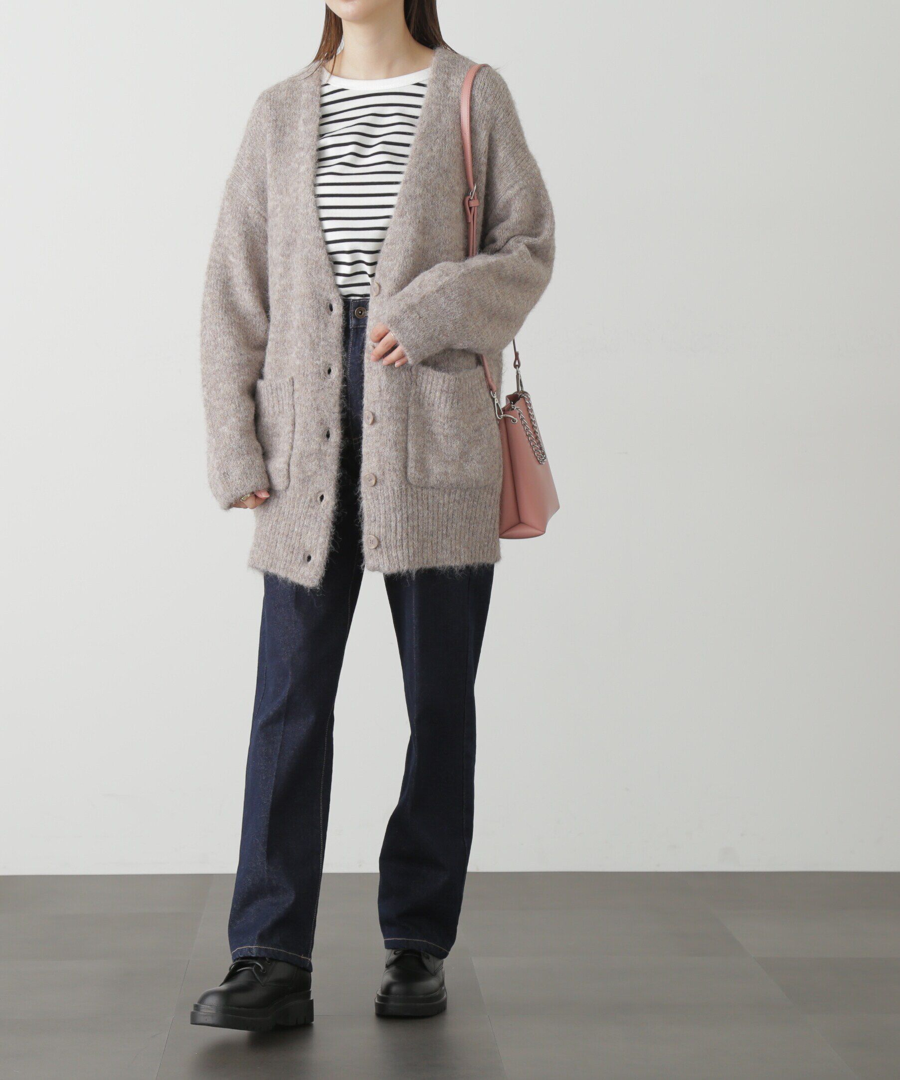  「ウール混リサイクルエコニットカーディガン」|ニット・セーター|