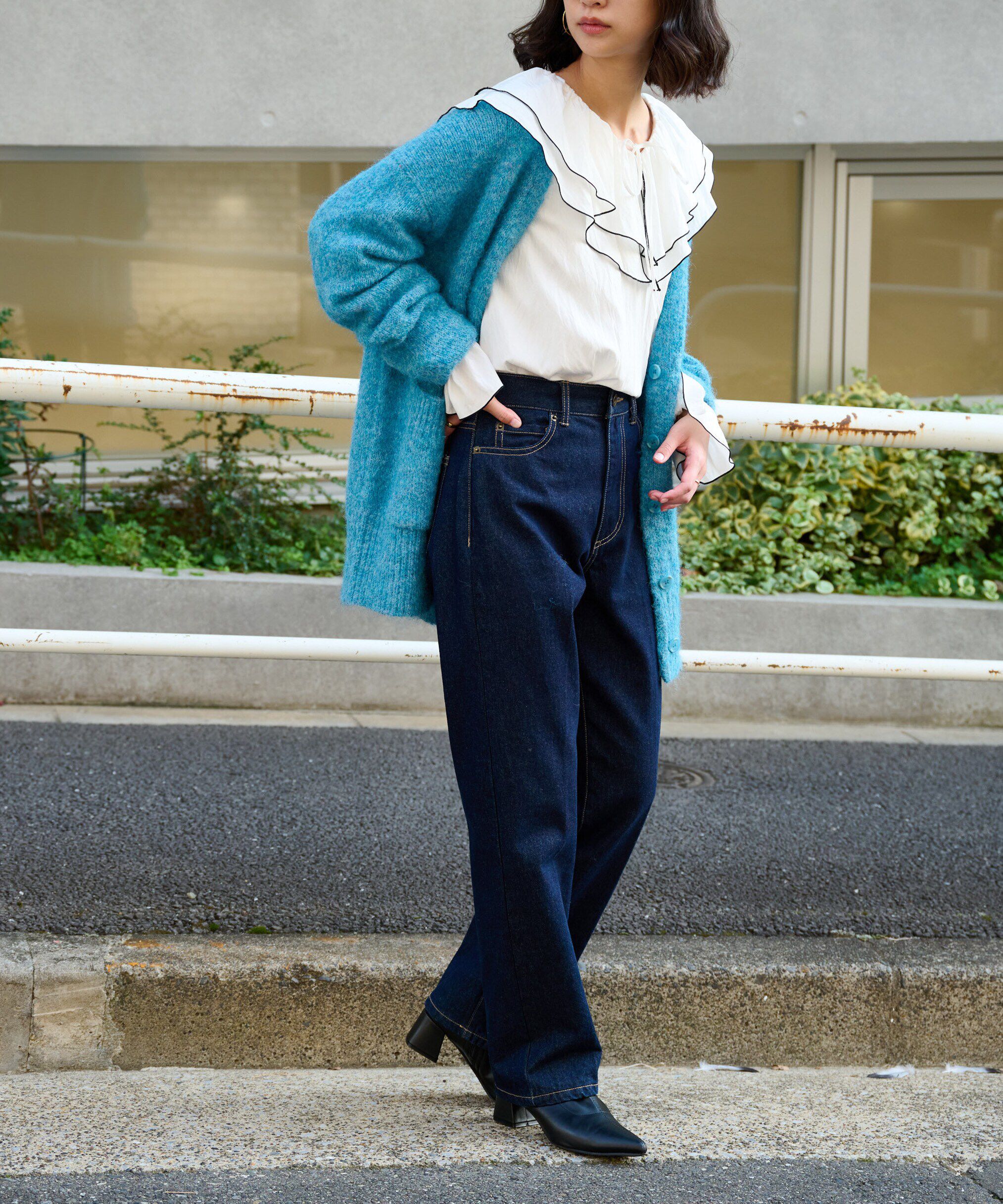  「ウール混リサイクルエコニットカーディガン」|ニット・セーター|