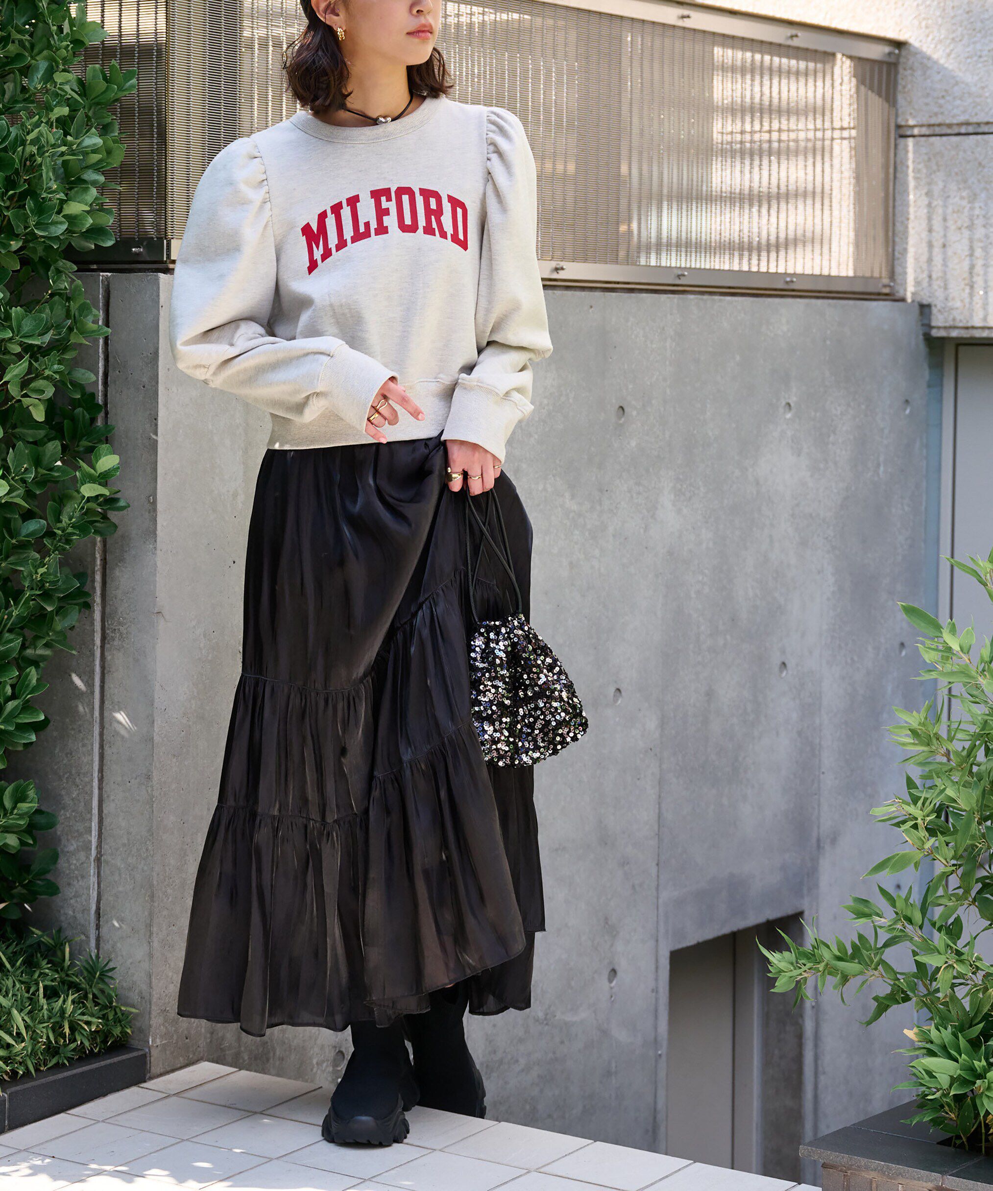  「シャイニーティアードスカート」|スカート|