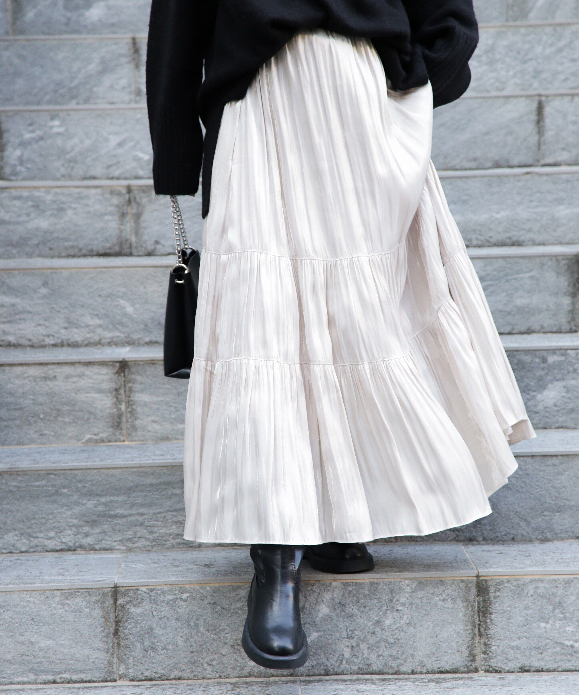  「シャイニーティアードスカート」|スカート|