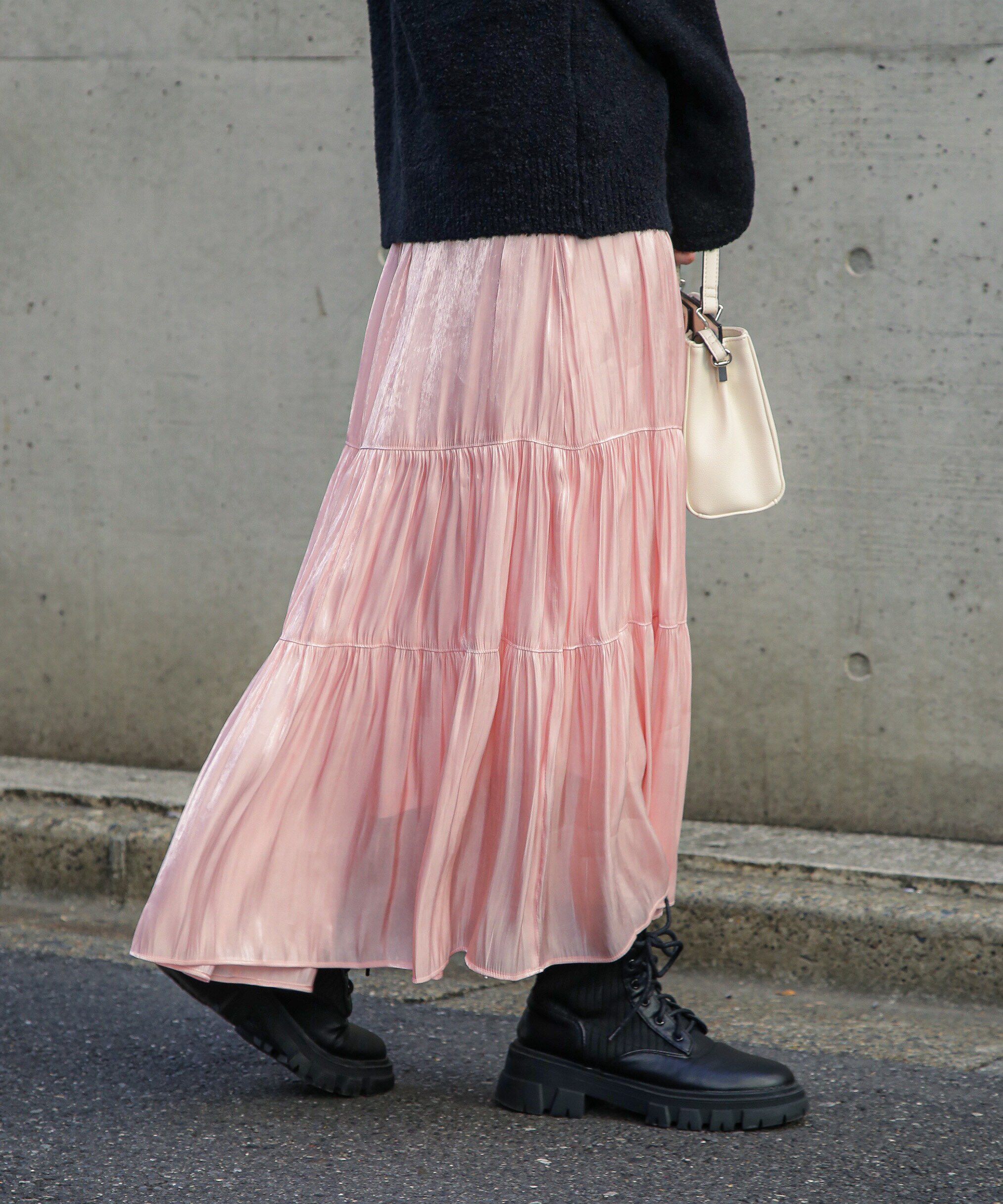  「シャイニーティアードスカート」|スカート|