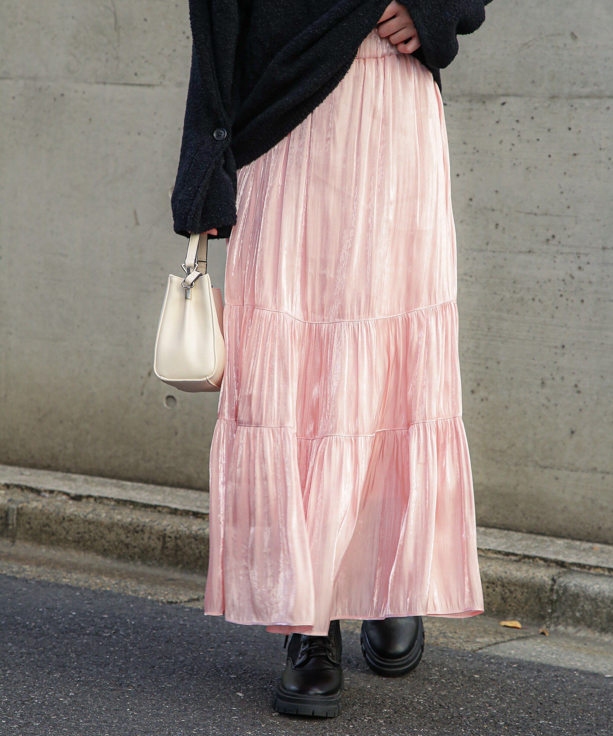  「シャイニーティアードスカート」|スカート|