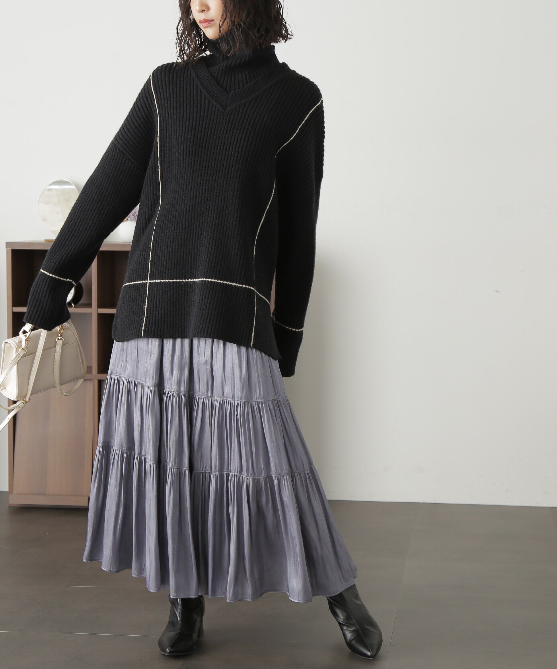  「シャイニーティアードスカート」|スカート|