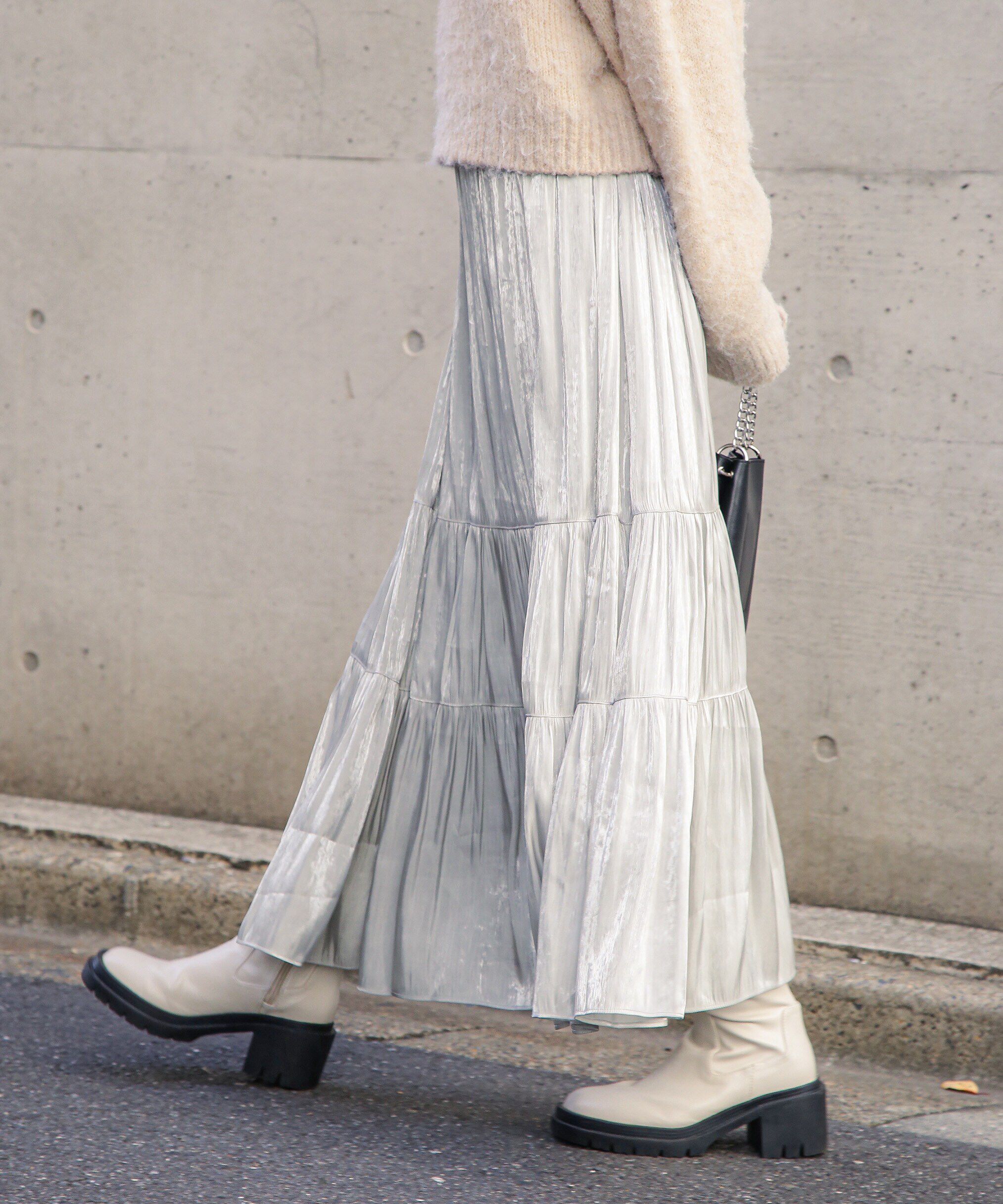  「シャイニーティアードスカート」|スカート|