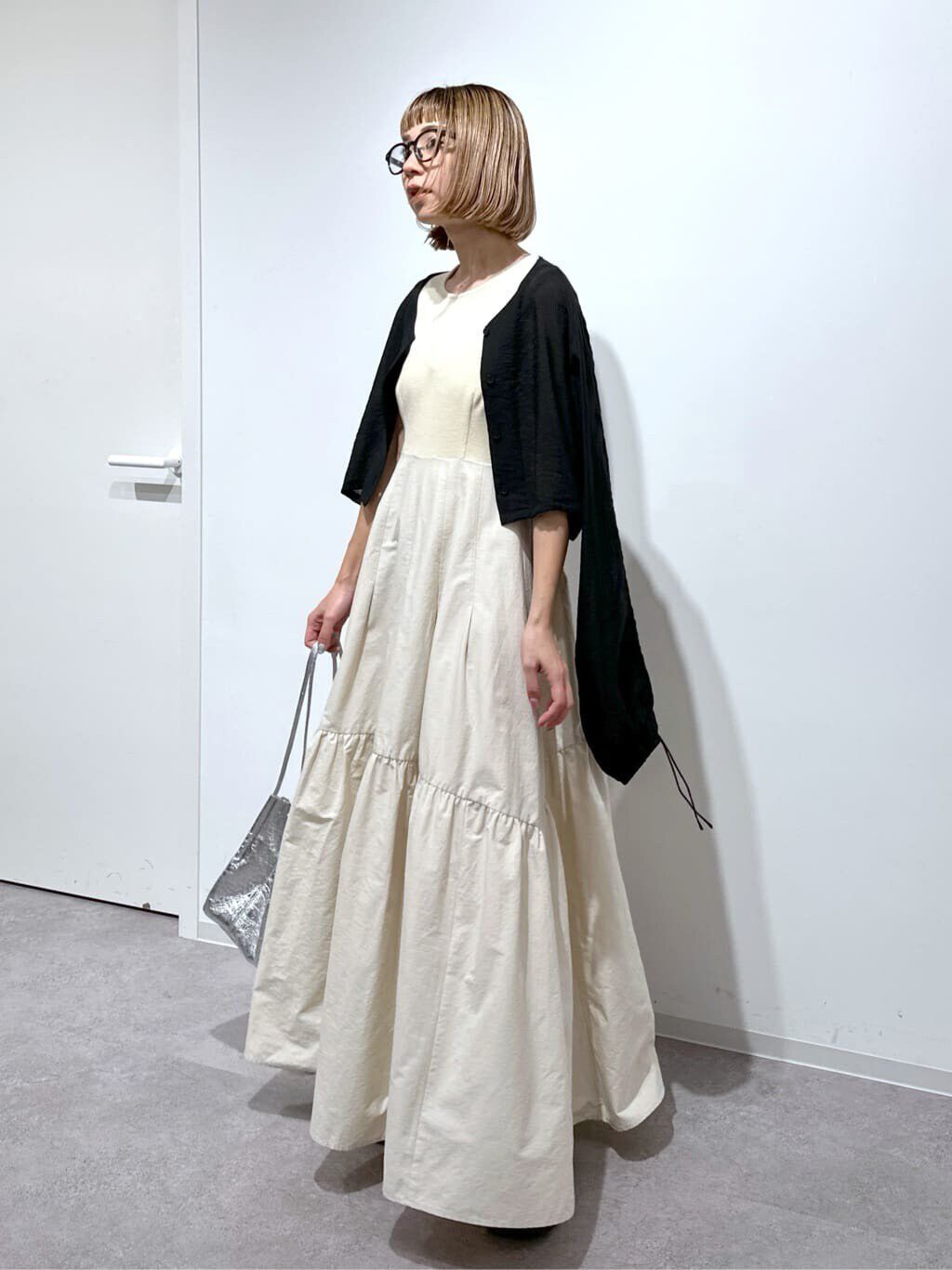  「［グレーカラーWEB限定］袖ドロストギャザーボレロ」|シャツ・ブラウス|