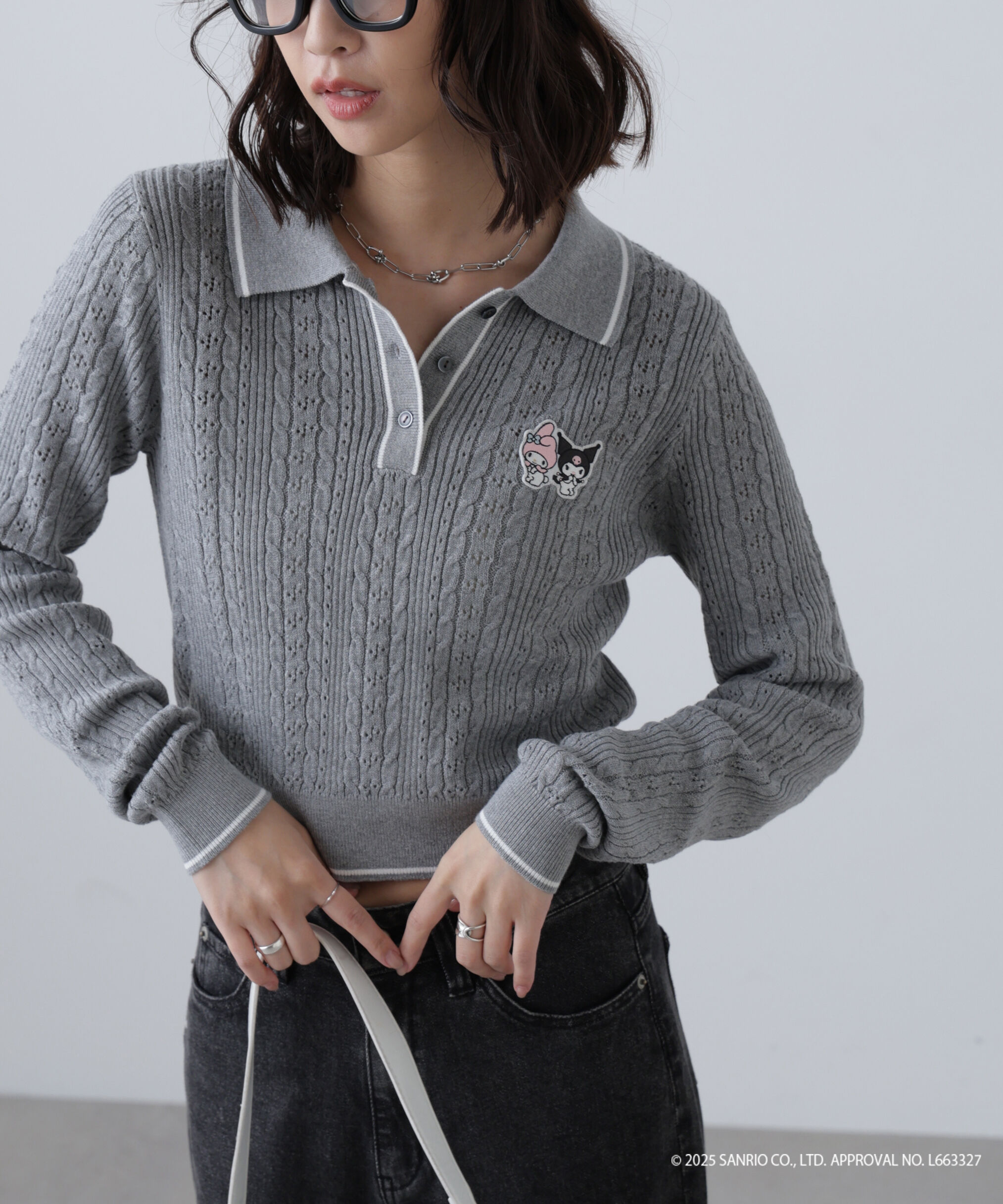  「〈メロクロコラボ〉ニット長袖プルオーバー」|ニット・セーター|