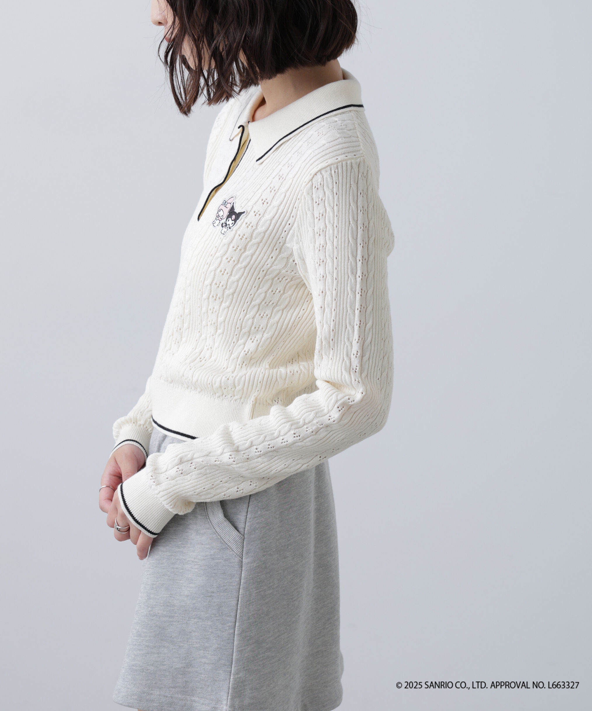  「〈メロクロコラボ〉ニット長袖プルオーバー」|ニット・セーター|