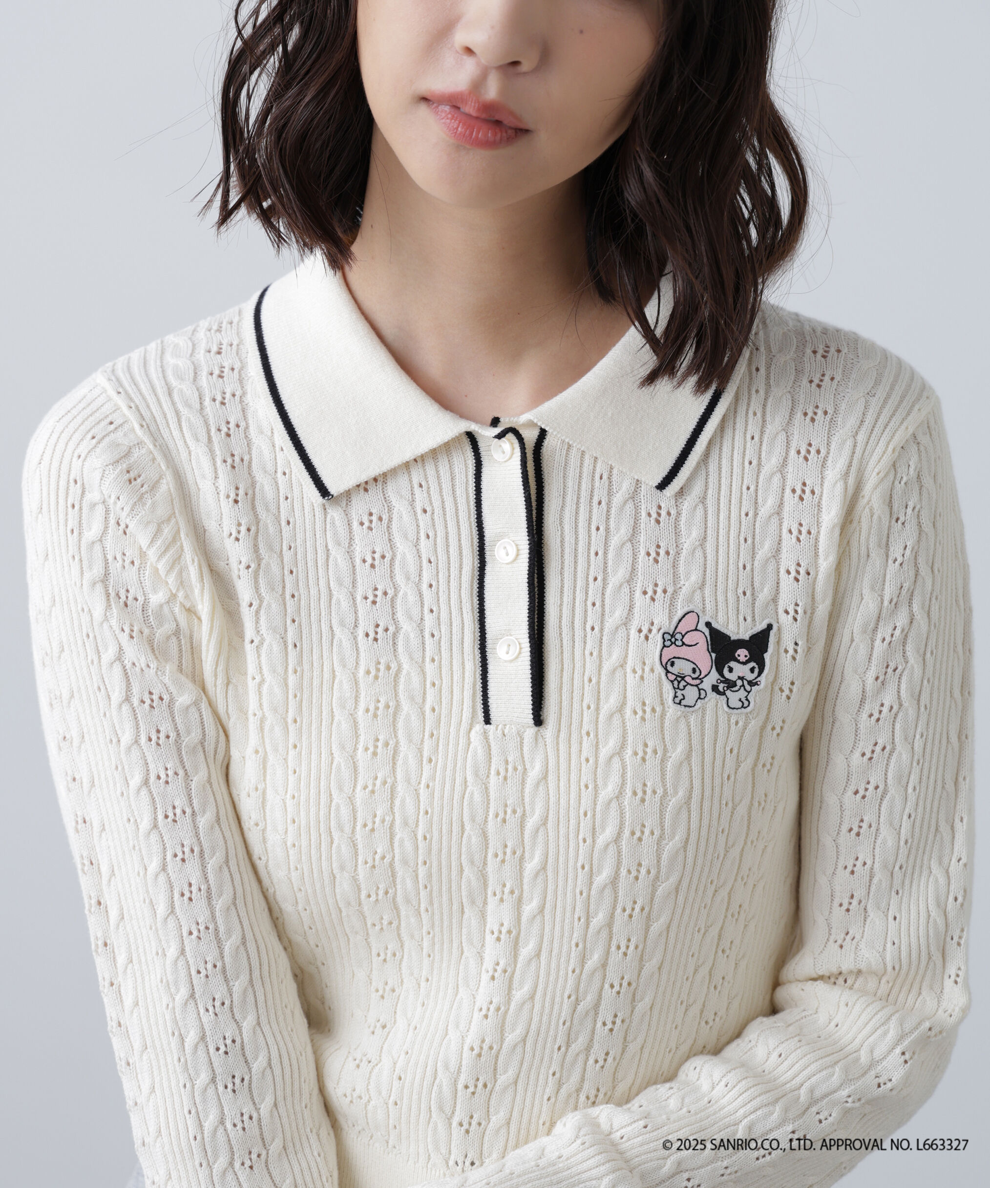  「〈メロクロコラボ〉ニット長袖プルオーバー」|ニット・セーター|