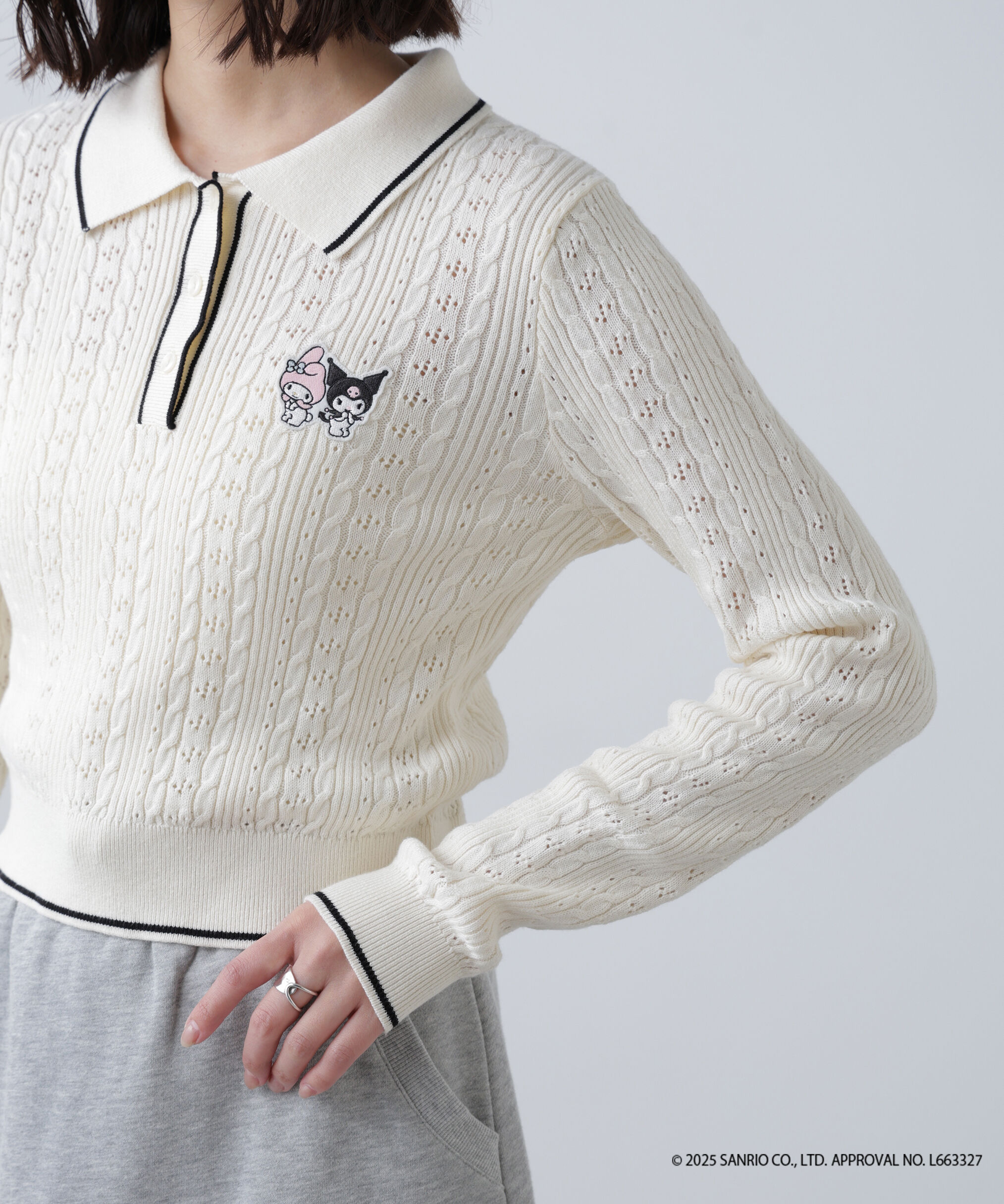  「〈メロクロコラボ〉ニット長袖プルオーバー」|ニット・セーター|