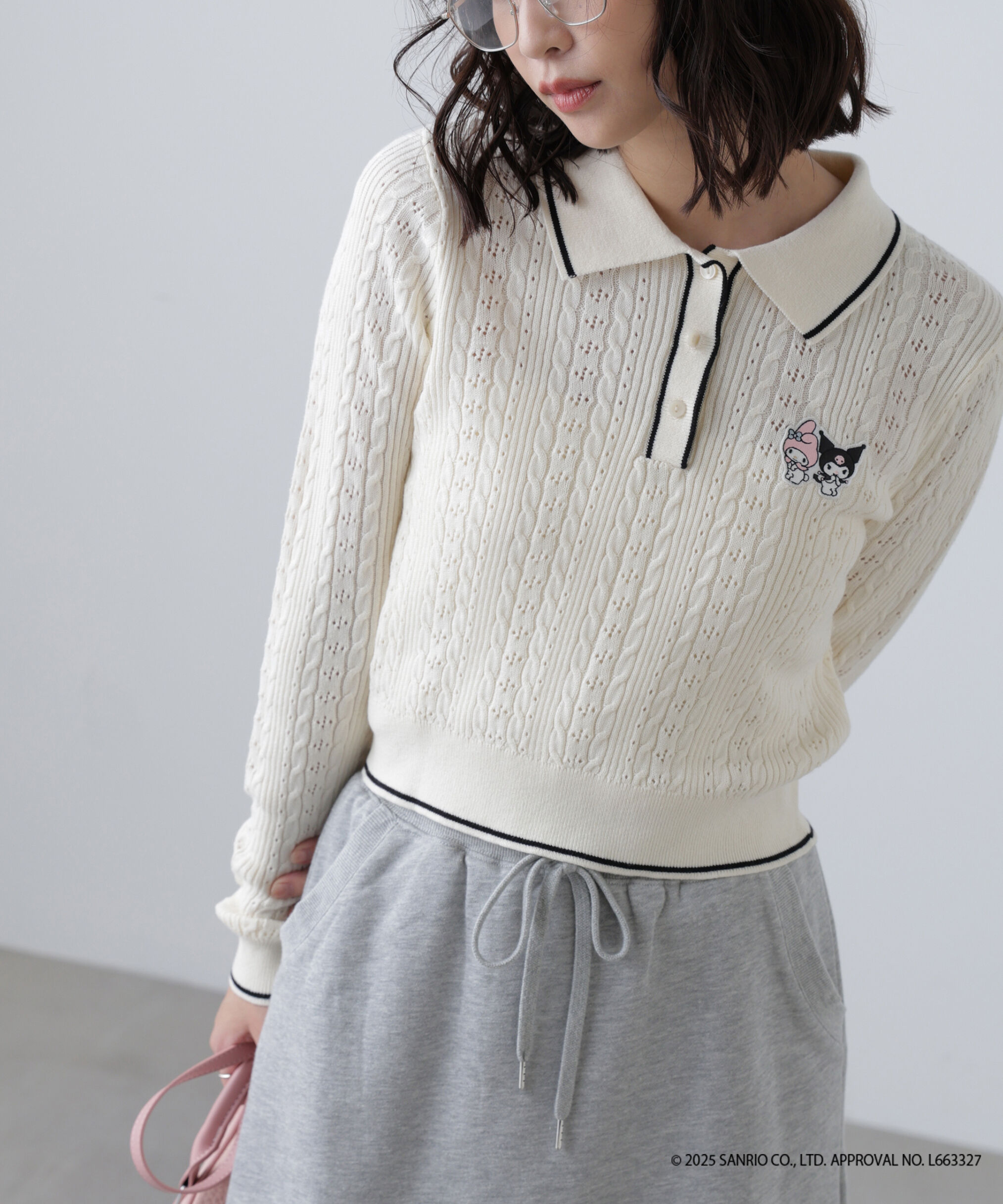  「〈メロクロコラボ〉ニット長袖プルオーバー」|ニット・セーター|